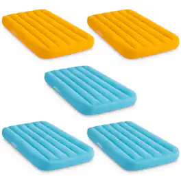 Intex - Cozy Kidz Bright & Fun-Colored Inflatable Air Bed w/ Carry Bag (5 Pack) - Blue or orange