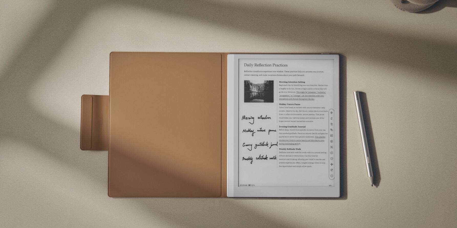Daily Reflection Practices

Morning
- Meditation
- Journaling
- Gratitude practice
- Stretching or light exercise

Afternoon
- Mindful breathing
- Nature walk
- Reading
- Planning for the day

Evening
- Reflecting on the day
- Writing in a gratitude journal
- Relaxing activities
- Preparing for the next day

Weekly
- Reviewing the week
- Setting goals for the next week
- Reflecting on progress
- Planning self-care activities

Monthly
- Reviewing the month
- Setting long-term goals
- Reflecting on personal growth
- Planning for the next month

Daily Reflection Practices

Morning
- Meditation
- Journaling
- Gratitude practice
- Stretching or light exercise

Afternoon
- Mindful breathing
- Nature walk
- Reading
- Planning for the day

Evening
- Reflecting on the day
- Writing in a gratitude journal
- Relaxing activities
- Preparing for the next day

Weekly
- Reviewing the week
- Setting goals for the next week
- Reflecting on progress
- Planning self-care activities

Monthly
- Reviewing the month
- Setting long-term goals
- Reflecting on personal growth
