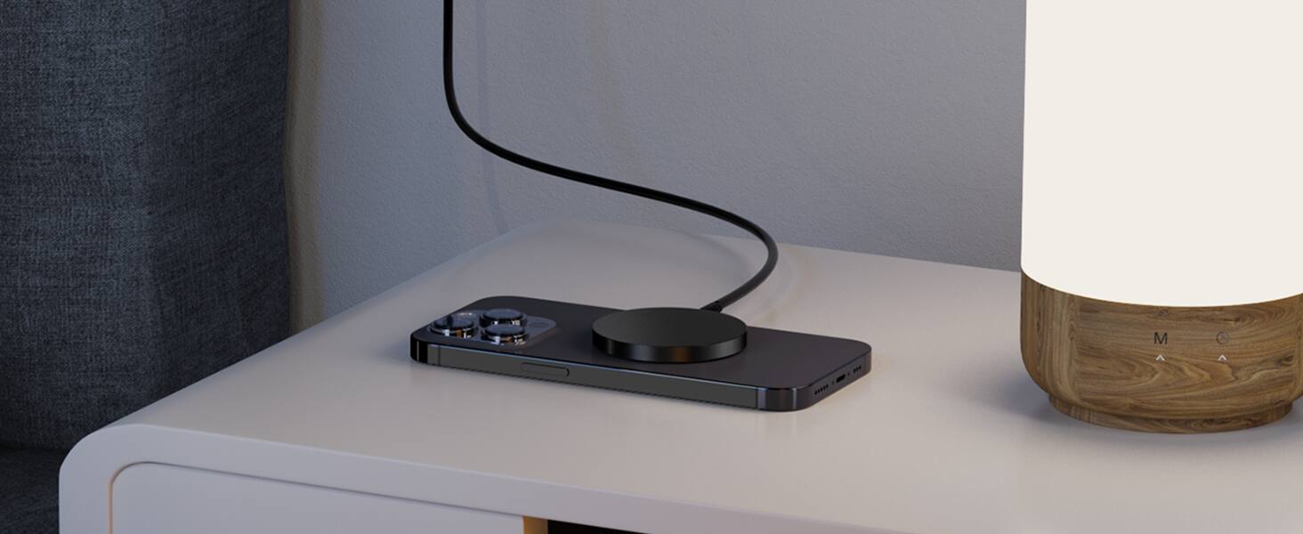 Alt View 8. Core Tech - Magnetic Wireless Charging Pads with USB-C Cables and USB-A Adapters, 2-Pack - Black.