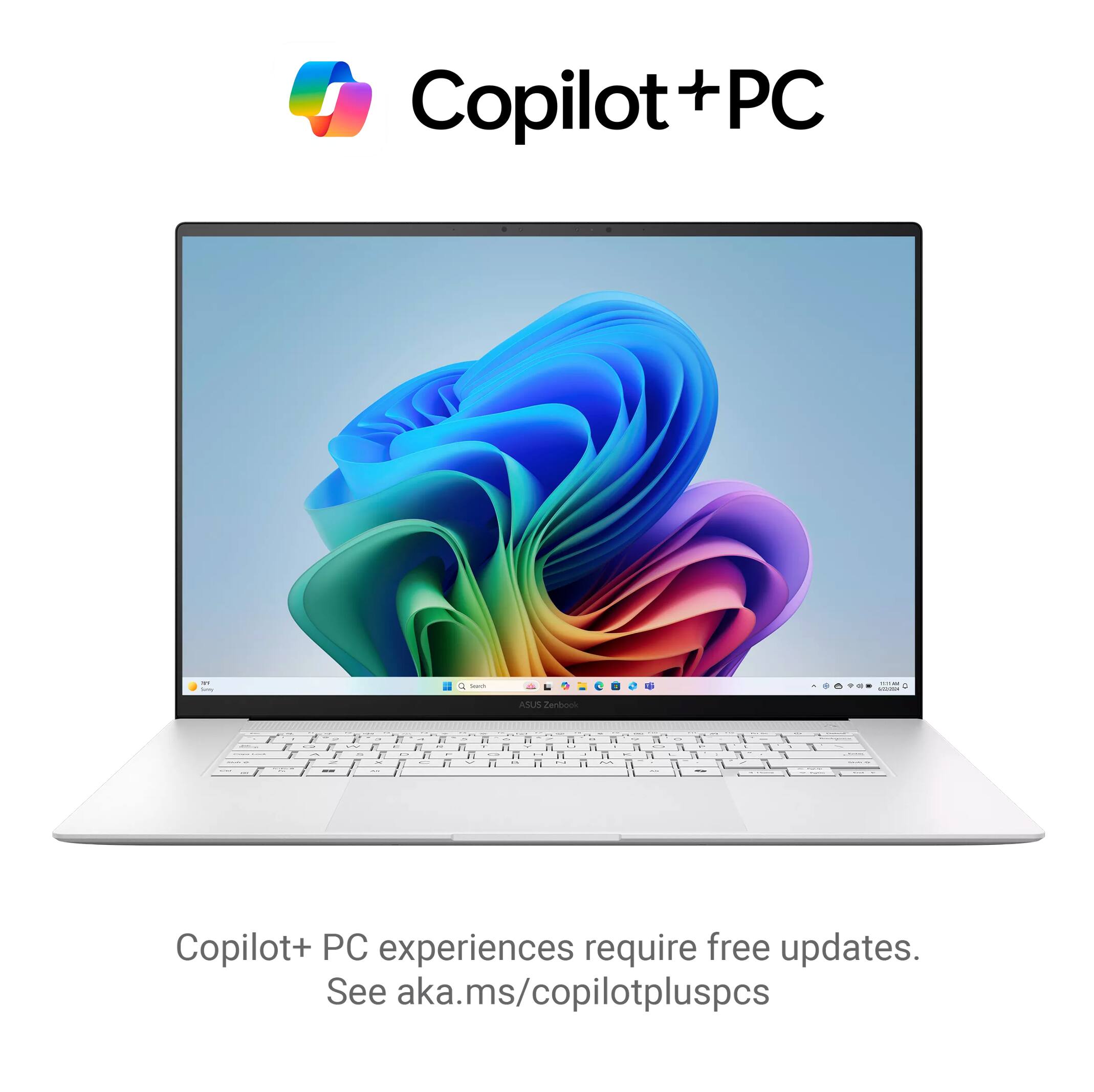 Copilot+ PC experiences require free updates. See aka.ms/copilotpluspcs