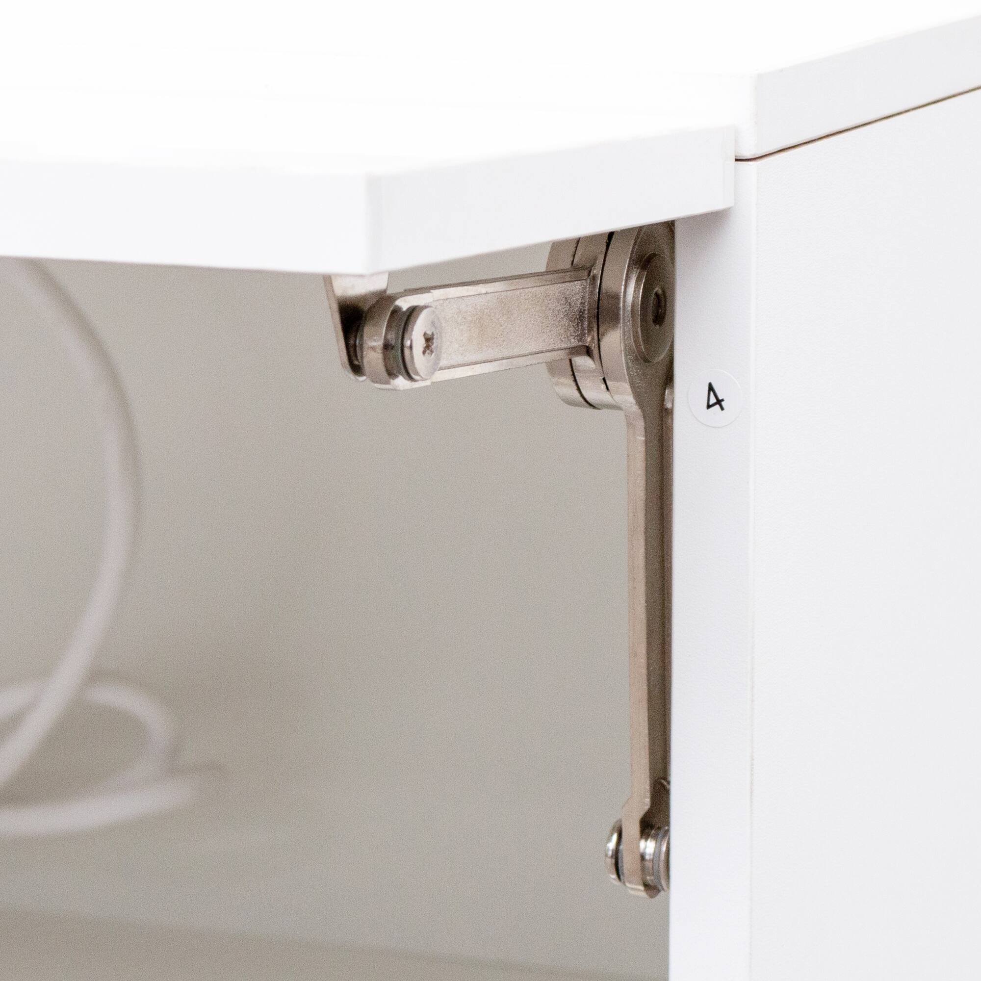 Alt View 5. GOODSILO - Wall Mounted Floating TV Stand with LED Lights and Charging Station - White.