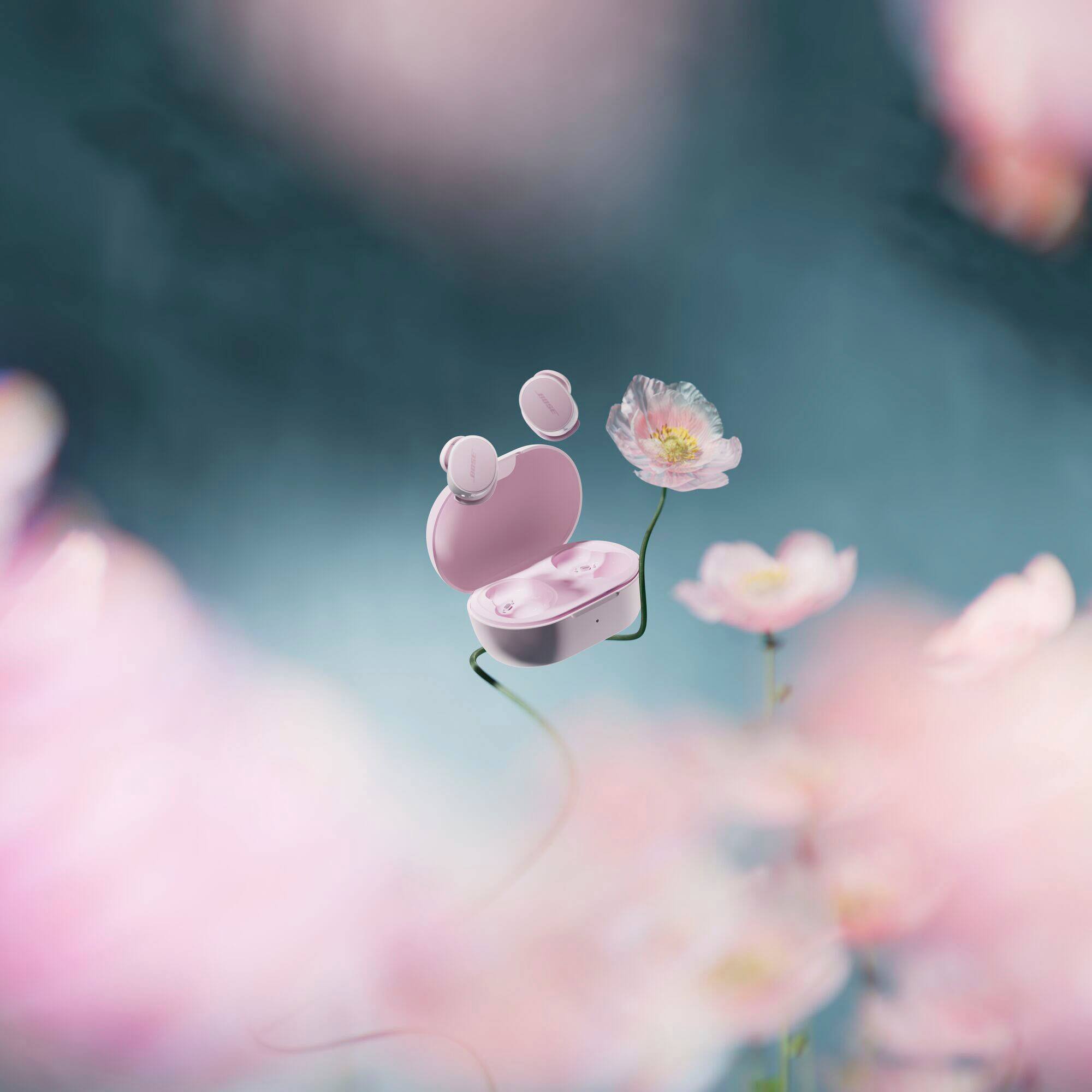 Alt View 4. Bose - QuietComfort True Wireless Noise Cancelling In-Ear Earbuds - Petal Pink.