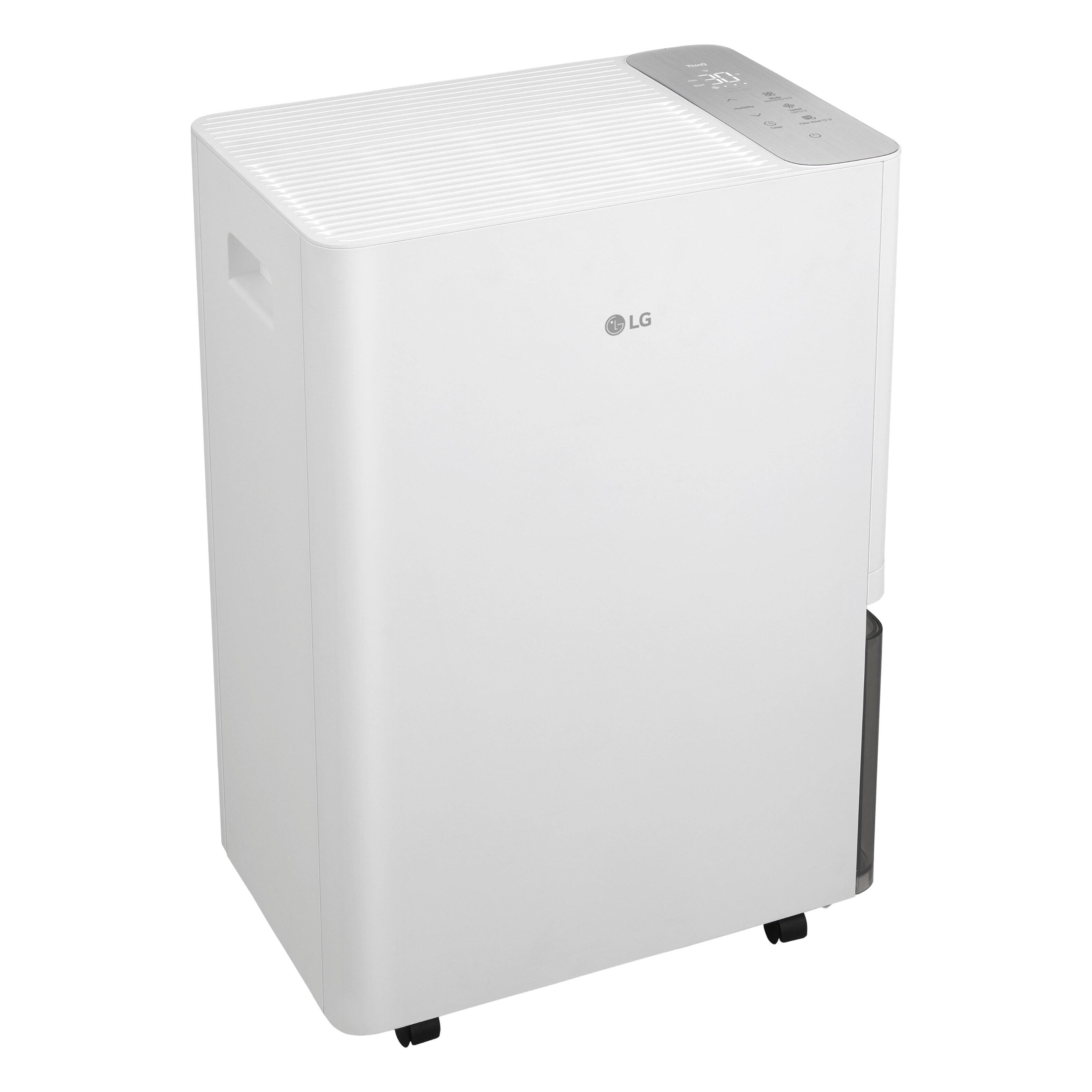 Alt View 13. LG - PuriCare Smart 50-Pint Smart Dehumidifier - Energy Star, Continuous Drain Option, 8.6 Quart Bucket Capacity - White.