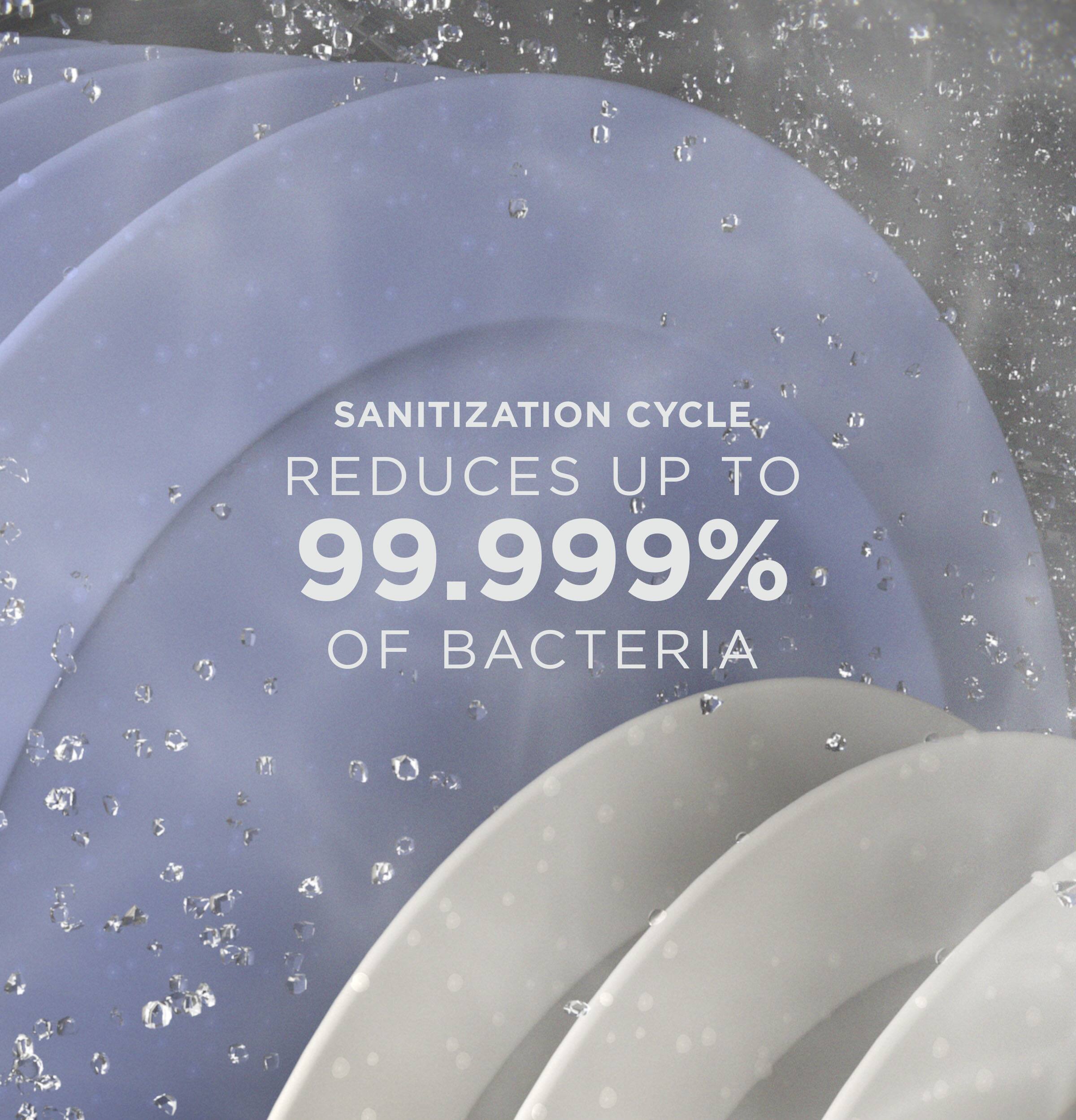 Sanitization Cycle Reduces Up to 99.999% of Bacteria