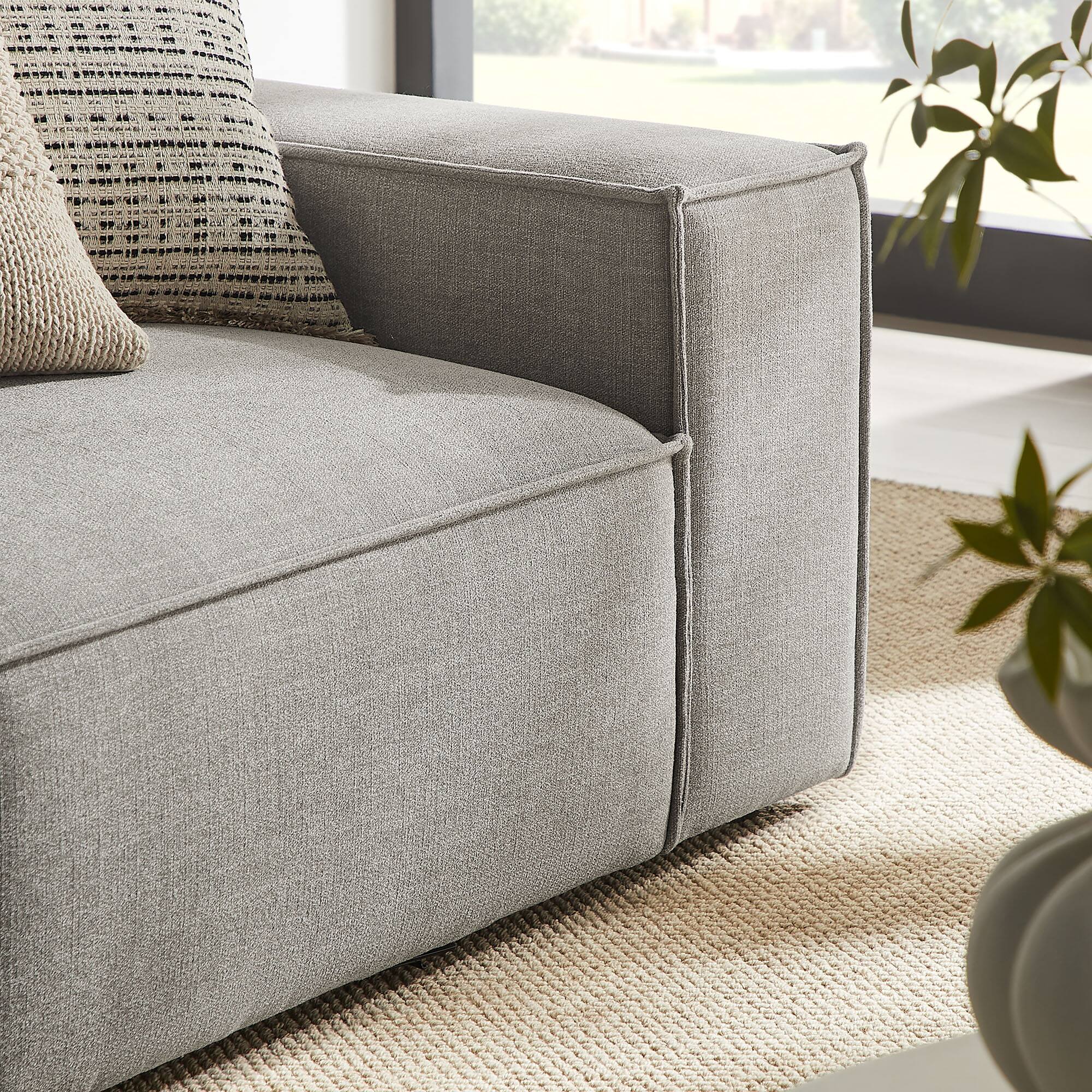 Alt View 9. Modway - Restore 2-Piece Performance Fabric Upholstered Modular Loveseat by Modway - Pewter.