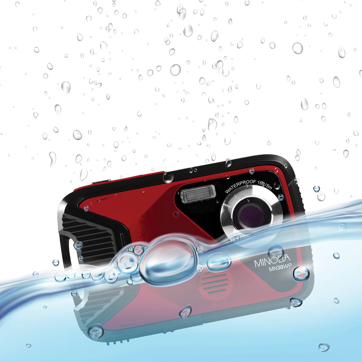 WATERPROOF 16.1MP 1/5m  
MINOLIA MN30WP