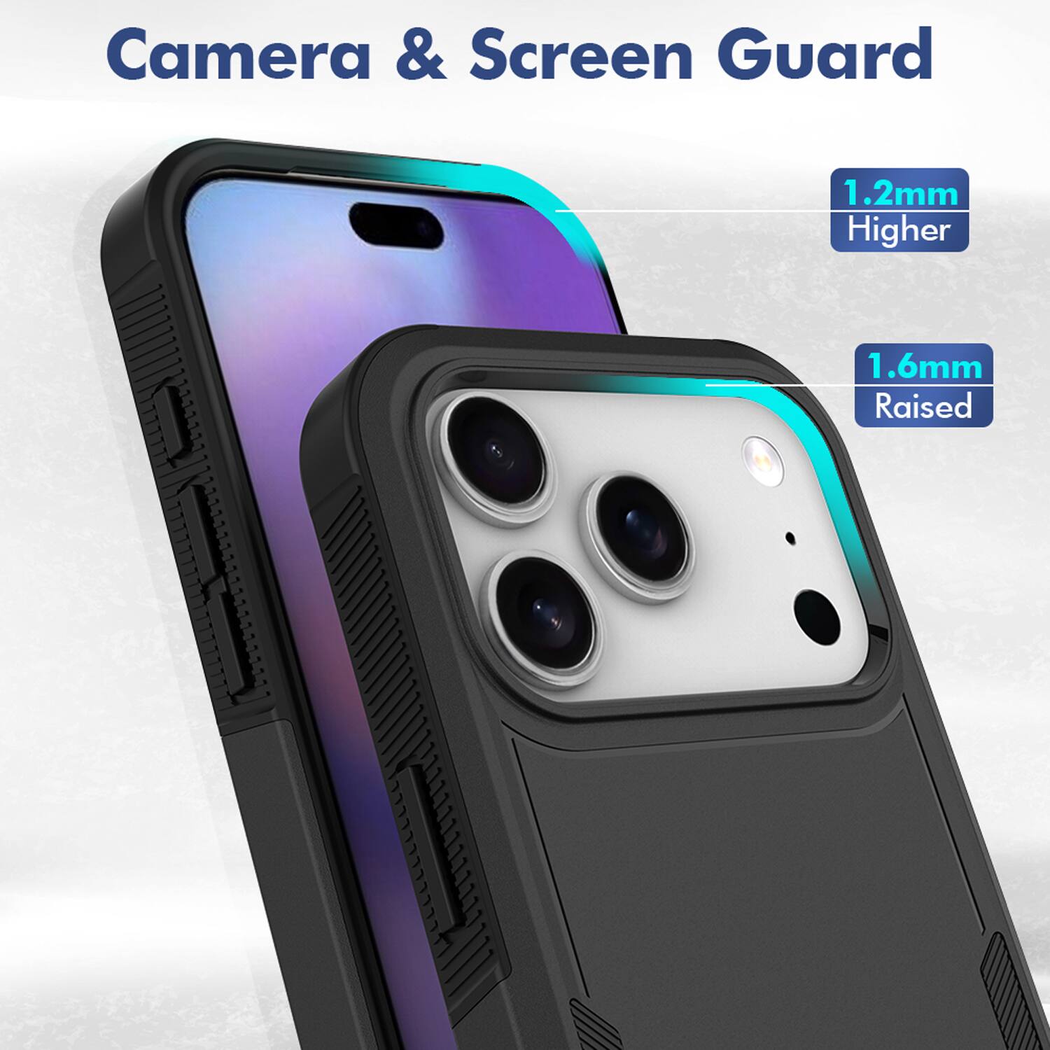 Camera & Screen Guard

1.2mm Higher

1.6mm Raised