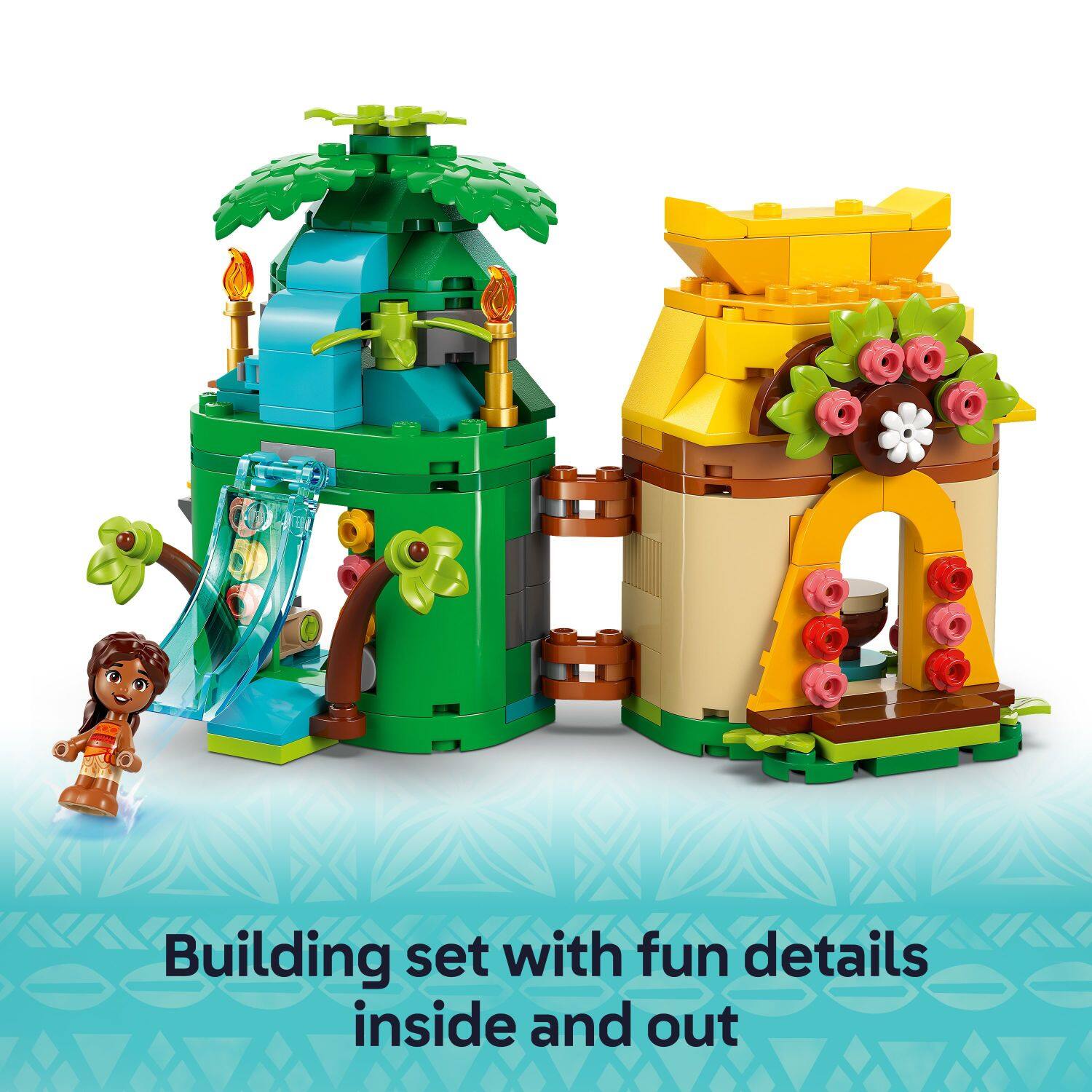 Building set with fun details inside and out.