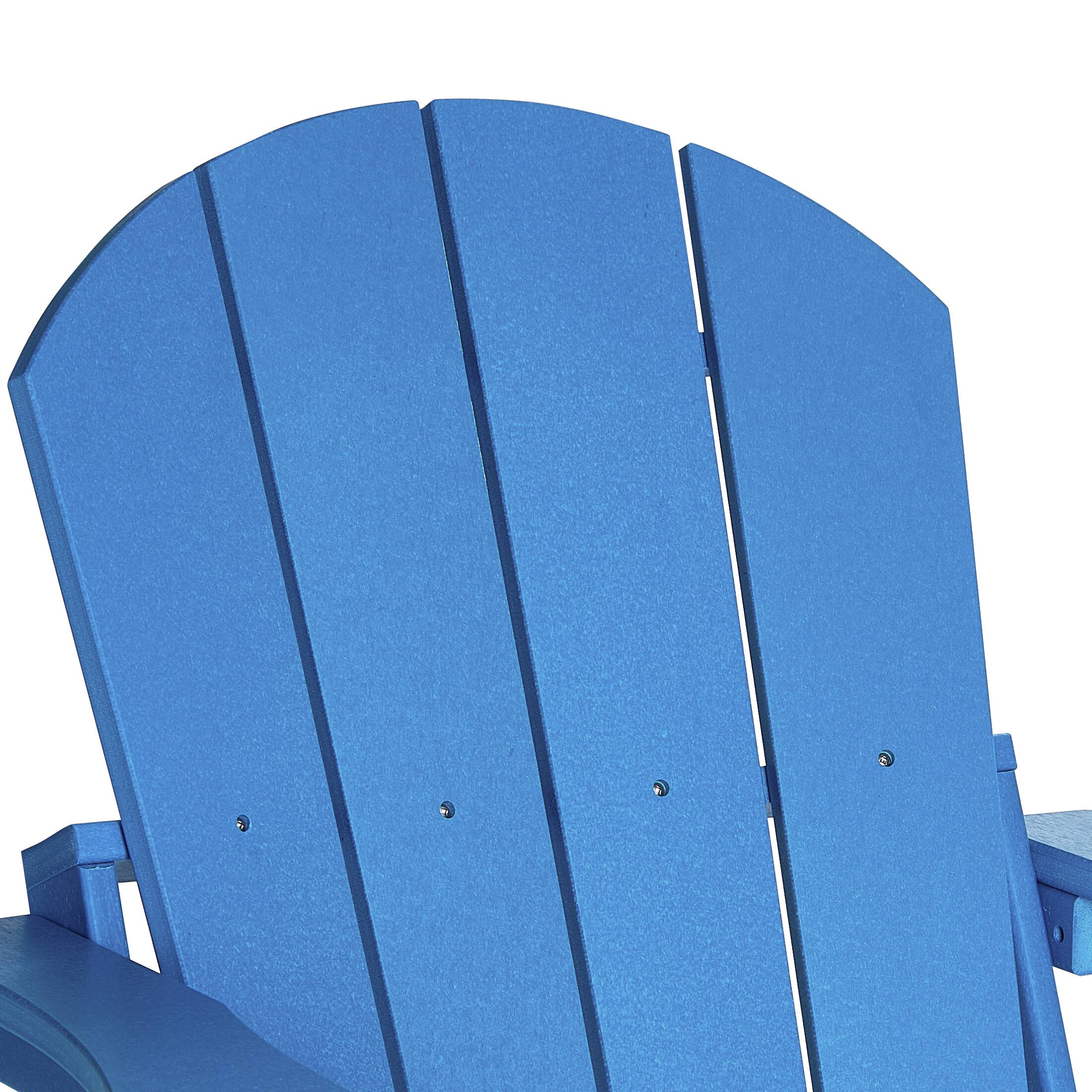 Alt View 7. WestinTrends - WestinTrends Malibu Outdoor HDPE Folding Poly Adirondack Chairs (Set of 2) - Pacific Blue.