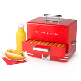 Nostalgia - Hot Dog Steamer - Red
