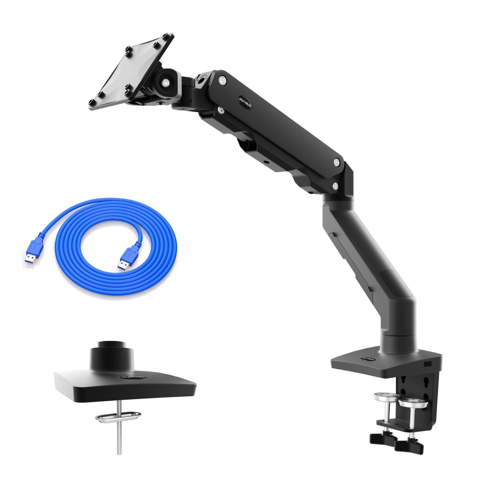Alt View 11. HUANUO - Single Gaming Monitor Desk Mount with Mechanical Spring Arm - Black.