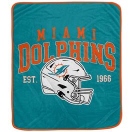 Pegasus - Miami Dolphins Vintage Arch Ultra Soft 50" x 60" Blanket - Multicolor