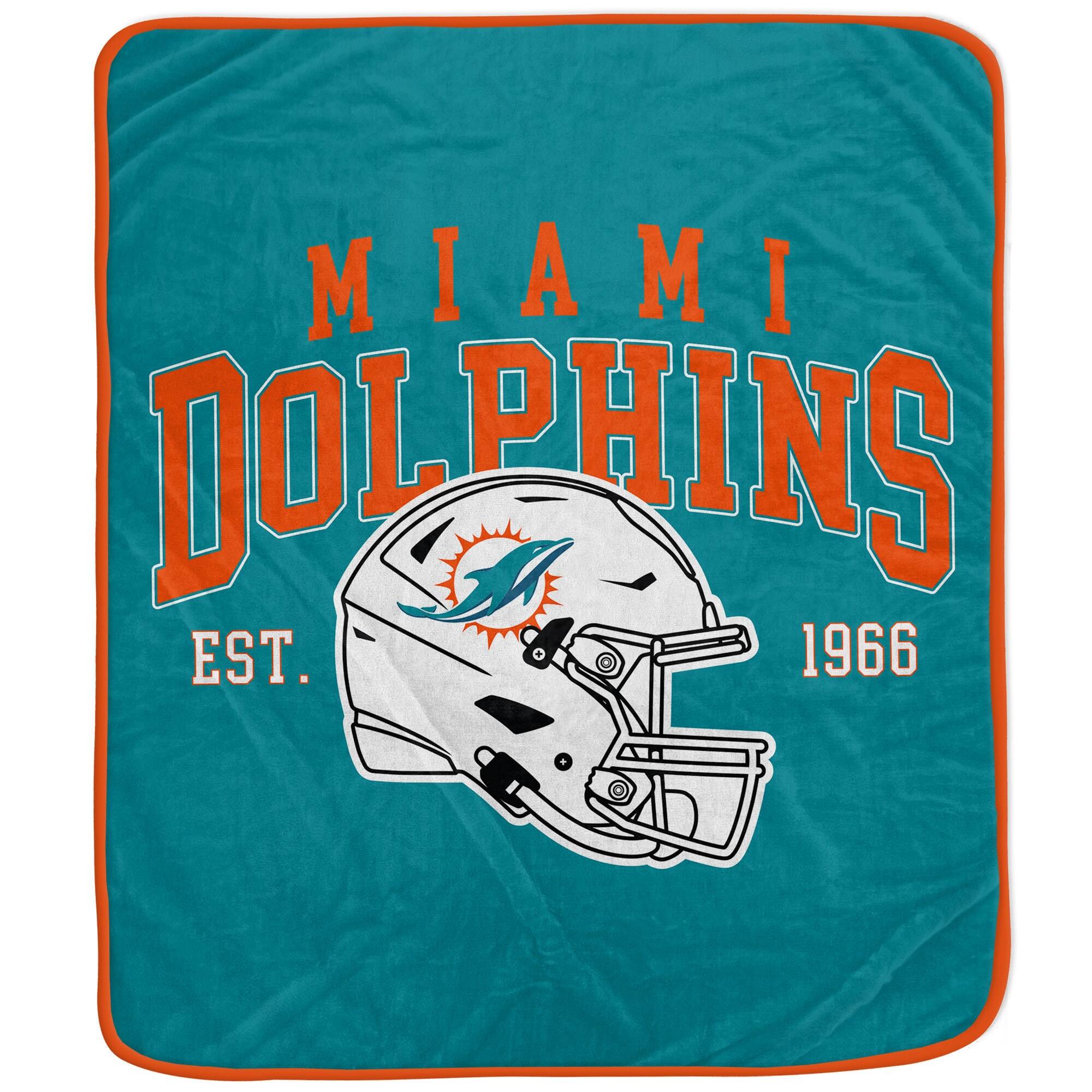 Pegasus - Miami Dolphins Vintage Arch Ultra Soft 50" x 60" Blanket - Multicolor