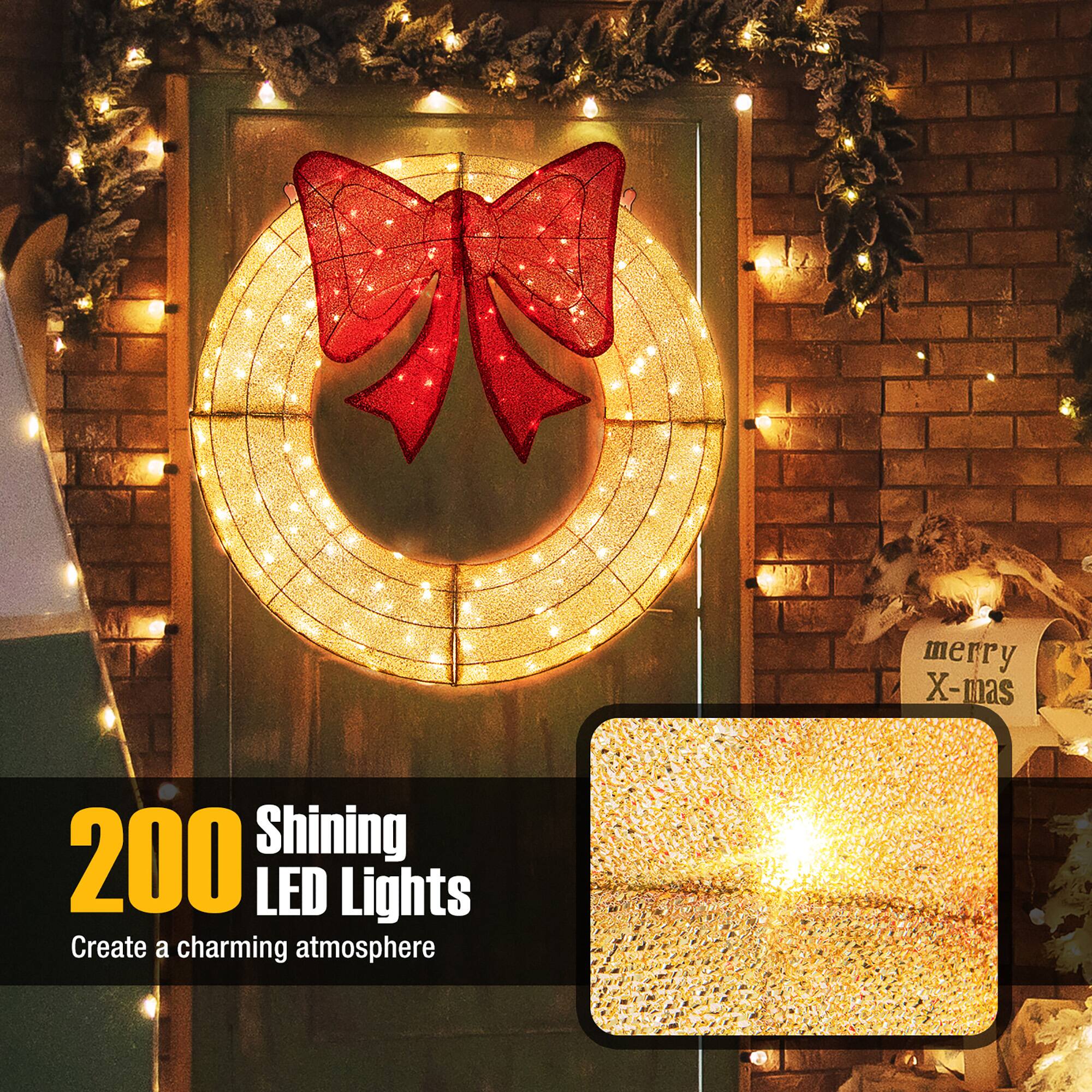 Merry X-mas

200 Shining LED Lights  
Create a charming atmosphere