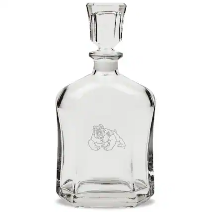 Front. Jardine - Fresno State Bulldogs 23.75oz. Crystal Whiskey Decanter - Multicolor.