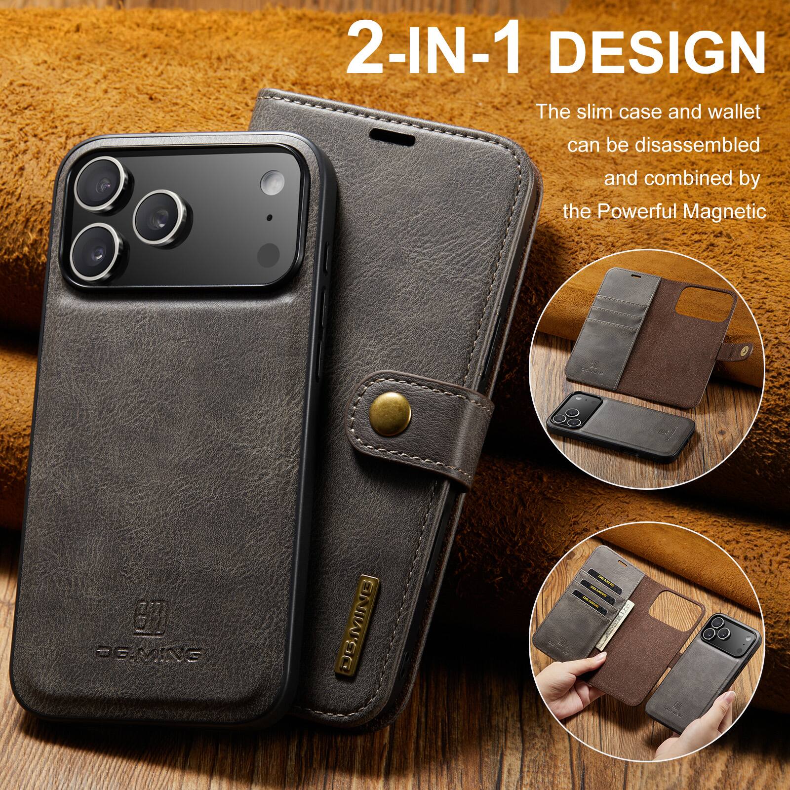 2-IN-1 DESIGN

The slim case and wallet can be disassembled and combined by the Powerful Magnetic