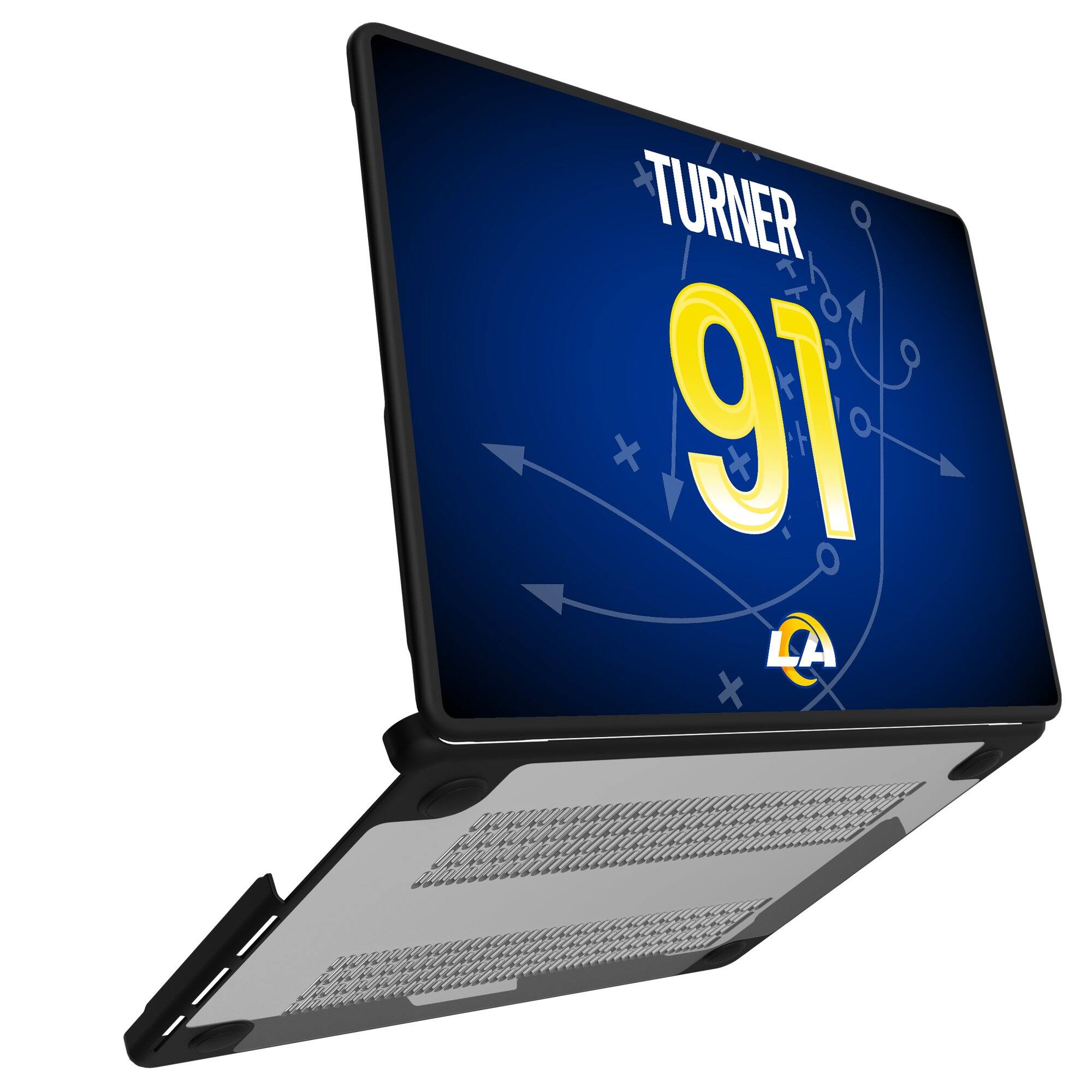 Alt View 1. Keyscaper - Kobie Turner Los Angeles Rams MacBook Case - Pro 14 in - Multicolor.
