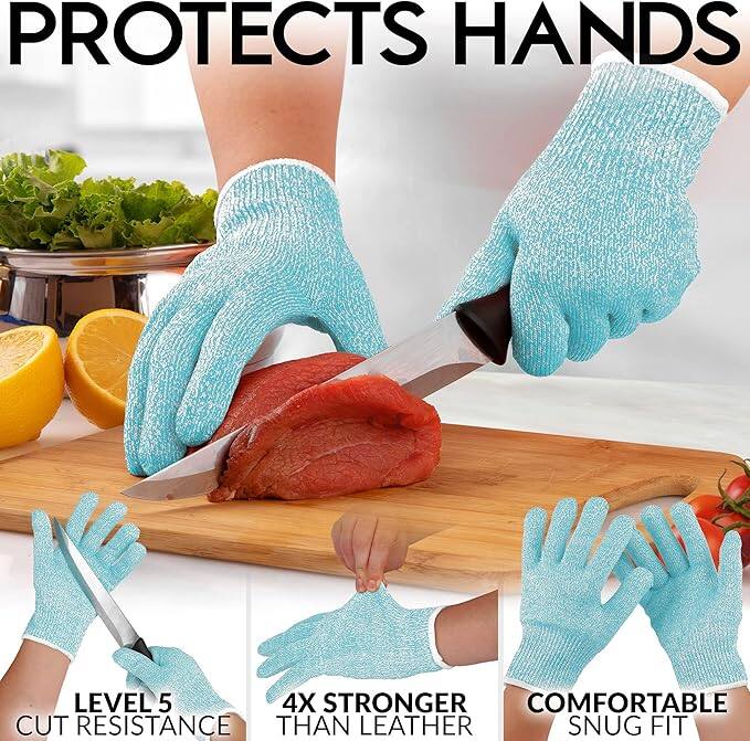 PROTECTS HANDS

- LEVEL 5 CUT RESISTANCE
- 4X STRONGER THAN LEATHER
- COMFORTABLE SNUG FIT