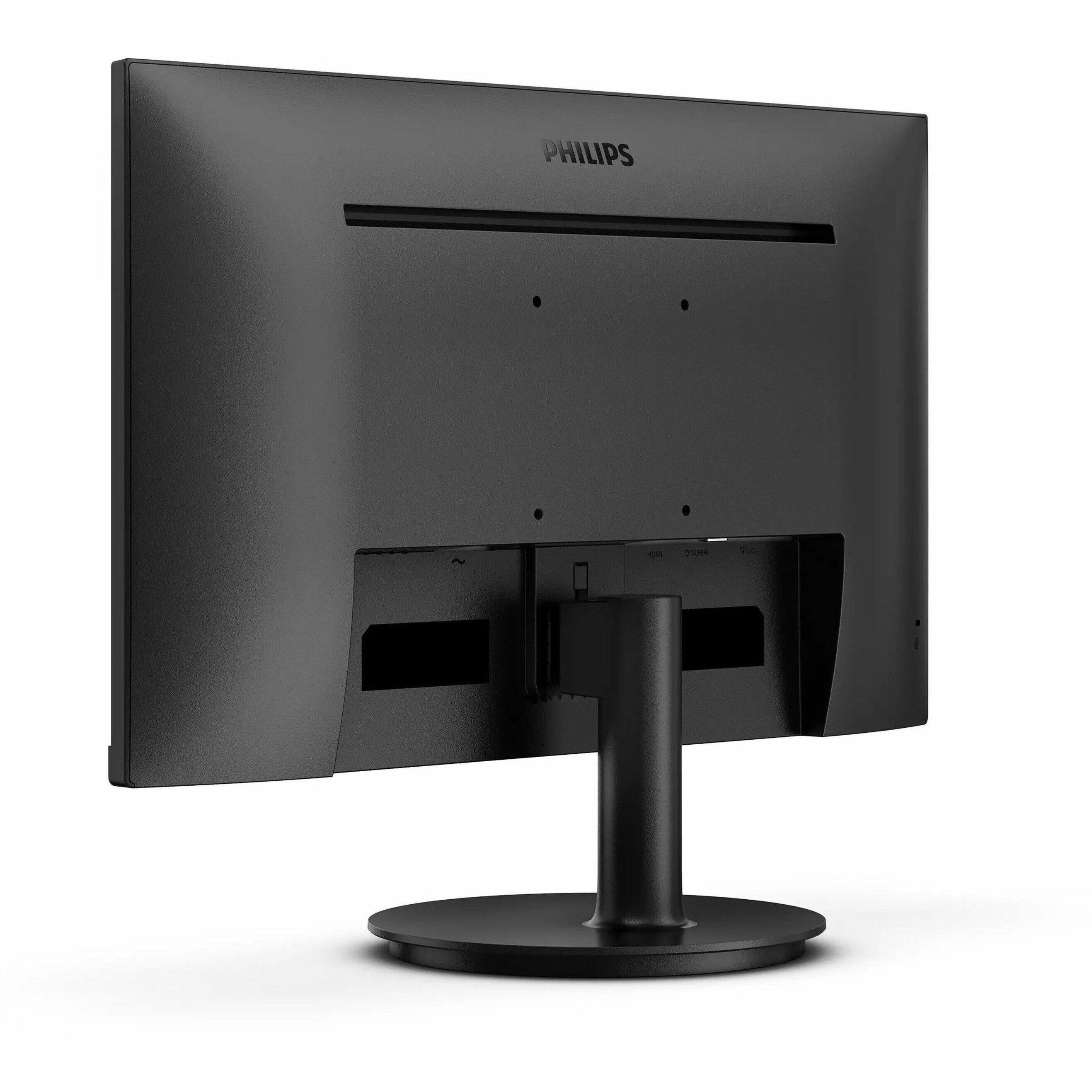 Left. Philips - V-line 23.8" VA LED FHD 100Hz Monitor (VGA, HDMI) - Textured Black.