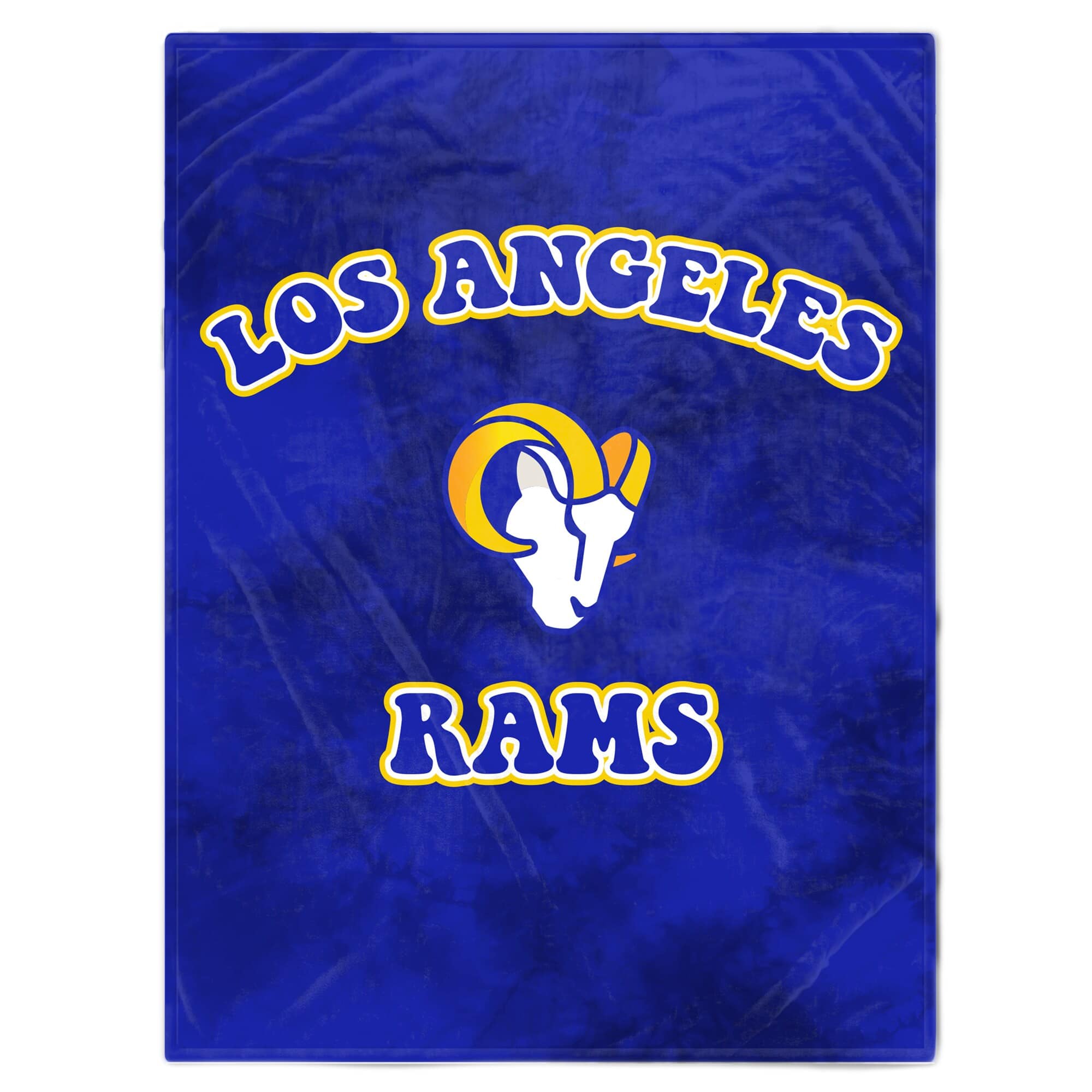Pegasus - Los Angeles Rams 60'' x 70'' Bubble Tie-Dye Flannel Sherpa Blanket - Multicolor