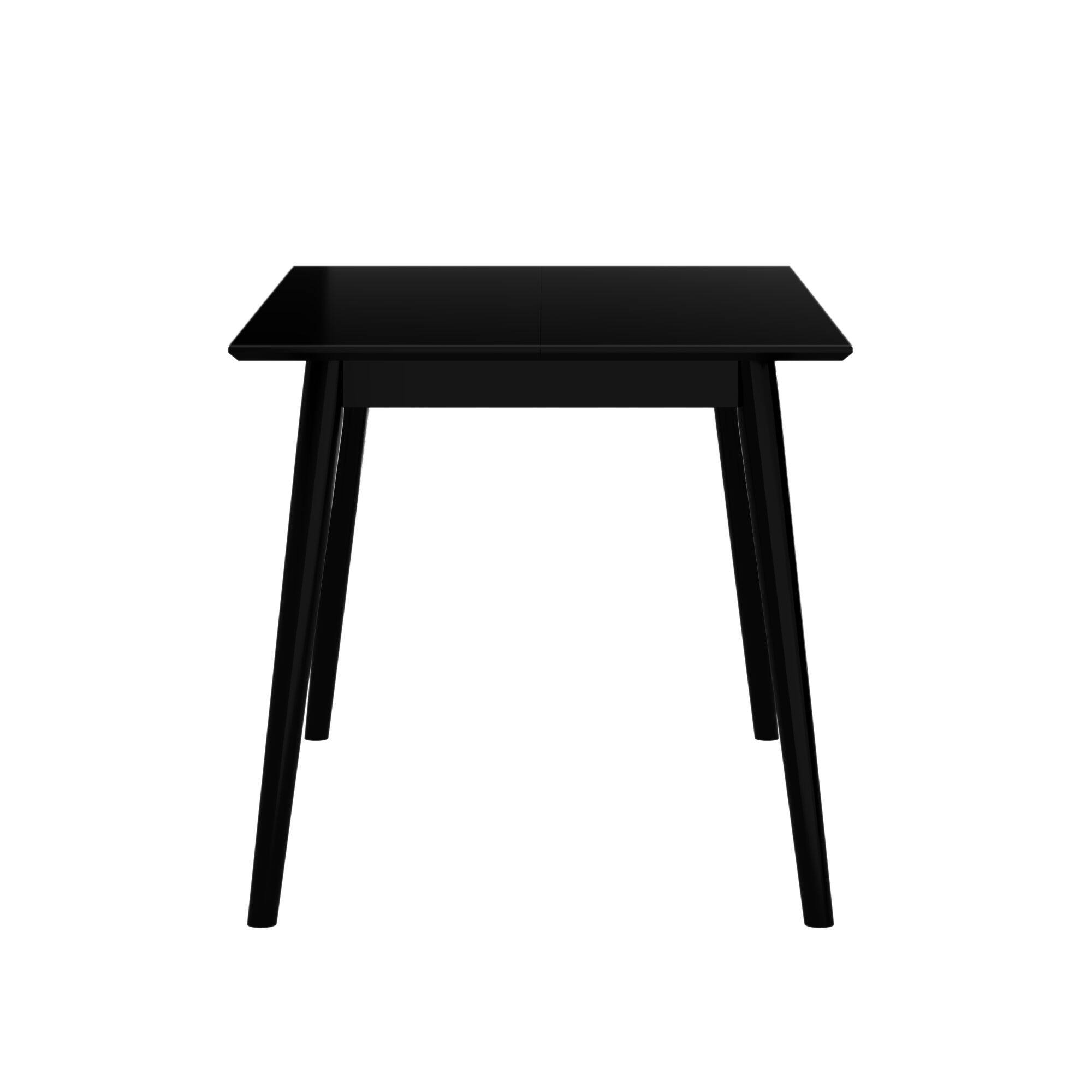 Alt View 4. Plank+Beam - Mid-Century Modern Rectangular Dining Table - Pine (48in / 1220mm), Black - Black.