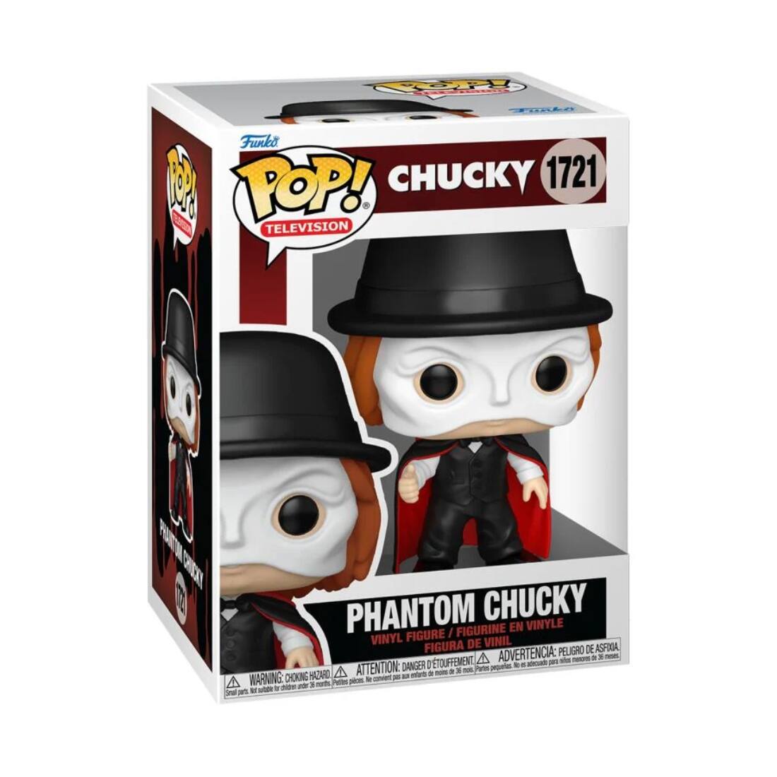 Sure, here is the corrected and grouped text from the image:

---

**Funko POP! TELEVISION**

**CHUCKY 1721**

**PHANTOM CHUCKY**

**VINYL FIGURE / FIGURINE EN VINYLE / FIGURA DE VINIL**

**WARNING: CHOKING HAZARD - Small parts. Not for children under 3 years.**

**ADVERTENCIA: PEIGRO DE ASFOA D'ETOUFEMENT - ADVERTENCIA: PEIGRO DE ASFOA D'ETOUFEMENT - ADVERTENCIA: PEIGRO DE ASFOA D'ETOUFEMENT - ADVERTENCIA: PEIGRO DE ASFOA D'ETOUFEMENT - ADVERTENCIA: PEIGRO DE ASFOA D'ETOUFEMENT - ADVERTENCIA: PEIGRO DE ASFOA D'ETOUFEMENT - ADVERTENCIA: PEIGRO DE ASFOA D'ETOUFEMENT - ADVERTENCIA: PEIGRO DE ASFOA D'ETOUFEMENT - ADVERTENCIA: PEIGRO DE ASFOA D'ETOUFEMENT - ADVERTENCIA: PEIGRO DE ASFOA D'ETOUFEMENT - ADVERTENCIA: PEIGRO DE ASFOA D'ETOUFEMENT - ADVERTENCIA: PEIGRO DE ASFOA D'ETOUFEMENT - ADVERTENCIA: PEIGRO DE ASFOA D'ETOUFEMENT - ADVERTENCIA: PEIGRO DE ASFOA D'ETOUFEMENT - ADVERTENCIA: PEIGRO DE ASFOA D'ETOUFEMENT - ADVERTENCIA: PEIGRO DE ASFOA D'ETOUFEMENT - ADVERTENCIA: PEIGRO DE ASFOA D'ETOUFEMENT - ADVERTENCIA: PEIGRO DE ASFOA D'ETOUFEMENT - ADVERTENCIA: PEIGRO DE ASFOA D'ETOUFEMENT - ADVERTENCIA: PEIGRO DE ASFOA D'ETOUFEMENT - ADVERTENCIA: PEIGRO DE ASFOA D'ETOUFEMENT - ADVERTENCIA: PEIGRO DE ASFOA D'ETOUFEMENT - ADVERTENCIA: PEIGRO DE ASFO