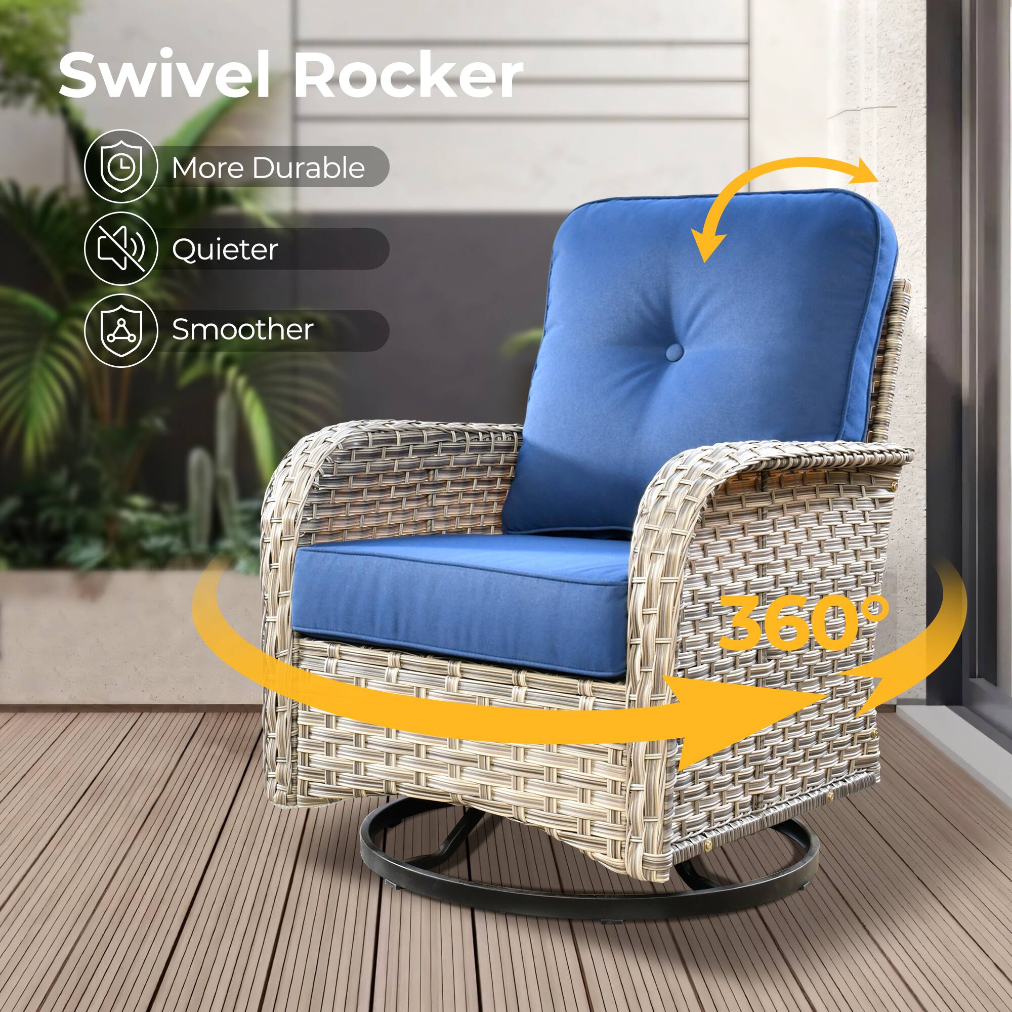 Swivel Rocker

- More Durable
- Quieter
- Smoother

360°