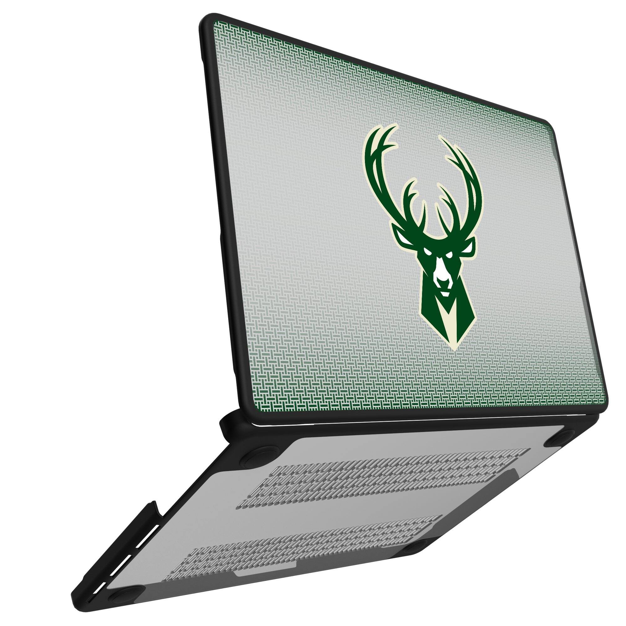 Alt View 1. Keyscaper - Milwaukee Bucks Linen MacBook Case - Multicolor.
