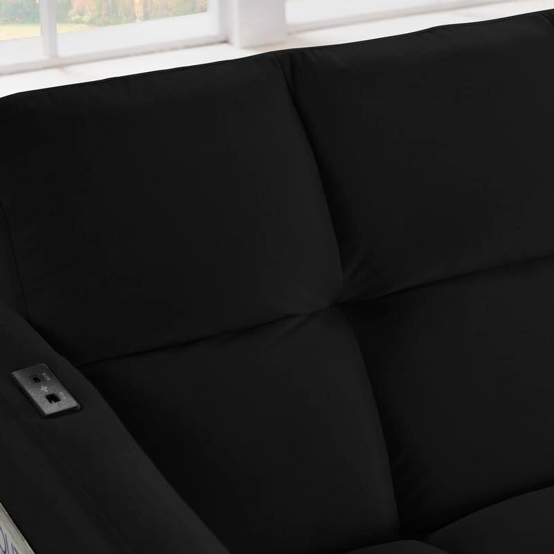 Alt View 7. Trinkets Crazed - Velvet Futon Couch Convertible Folding Sofa Bed Tufted Couch for Apartment  - black.