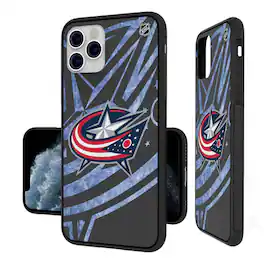 Keyscaper - NHL - Columbus Blue Jackets Bump Case with 8.2ft Drop Protection - 16 Pro - Multicolor
