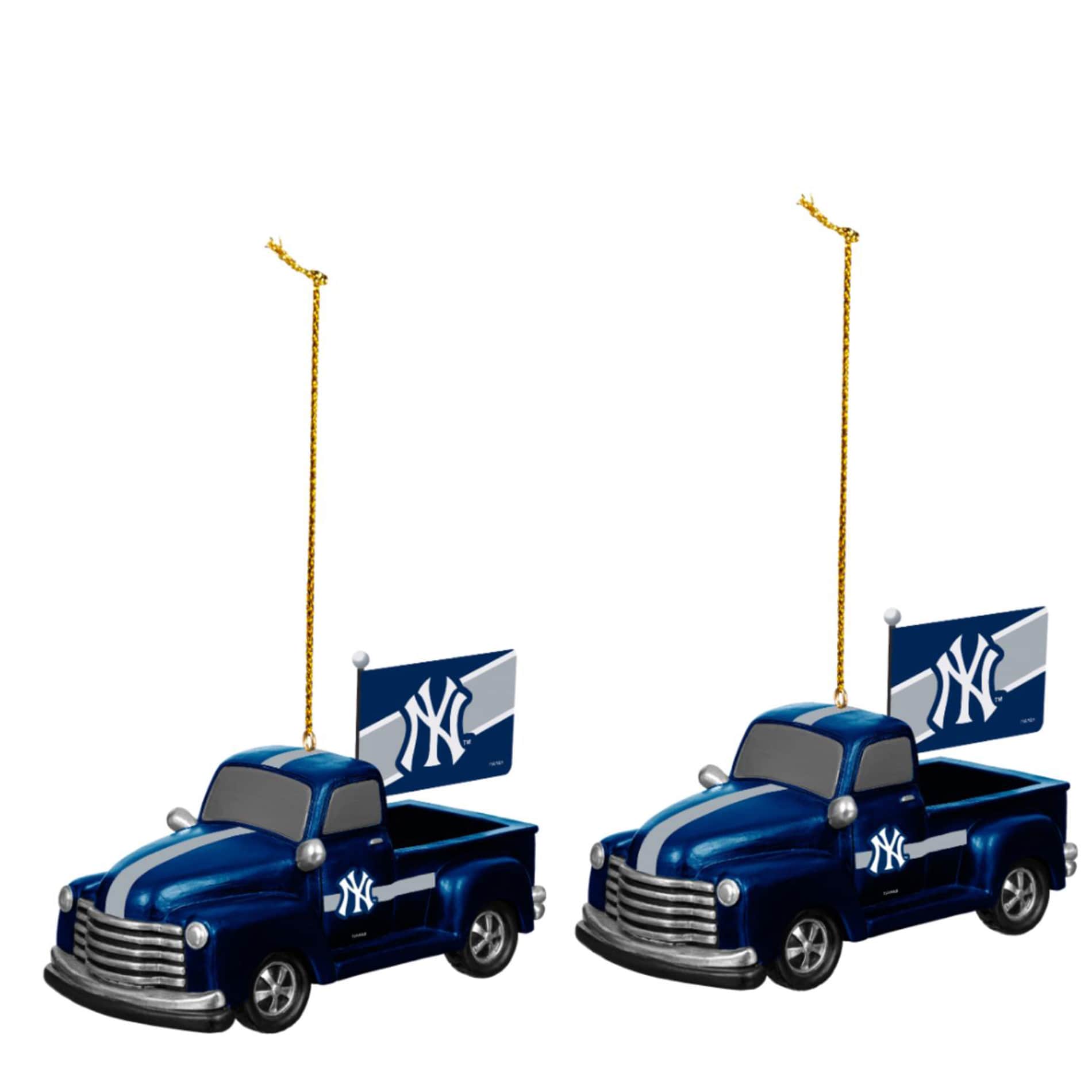 Alt View 1. Evergreen Enterprises - New York Yankees 3" Rally Truck Two-Piece Ornament Set - Multicolor.