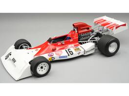 BRM P160E #16 Niki Lauda F1 "Spanish GP" 1973 "Mythos Series" with Display Case Limited Edition 1/18 Car by Tecnomodel