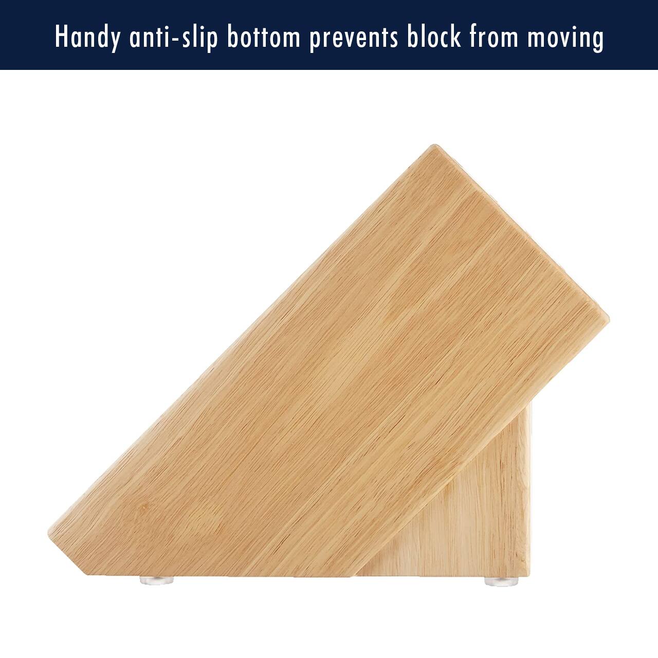 Handy anti-slip bottom prevents block from moving
