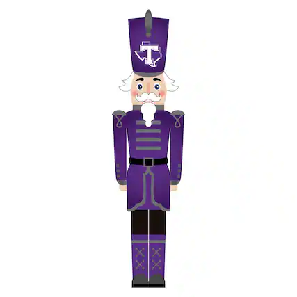 Front. Fan Creations - Tarleton State Texans 46" Nutcracker Leaner - Multicolor.