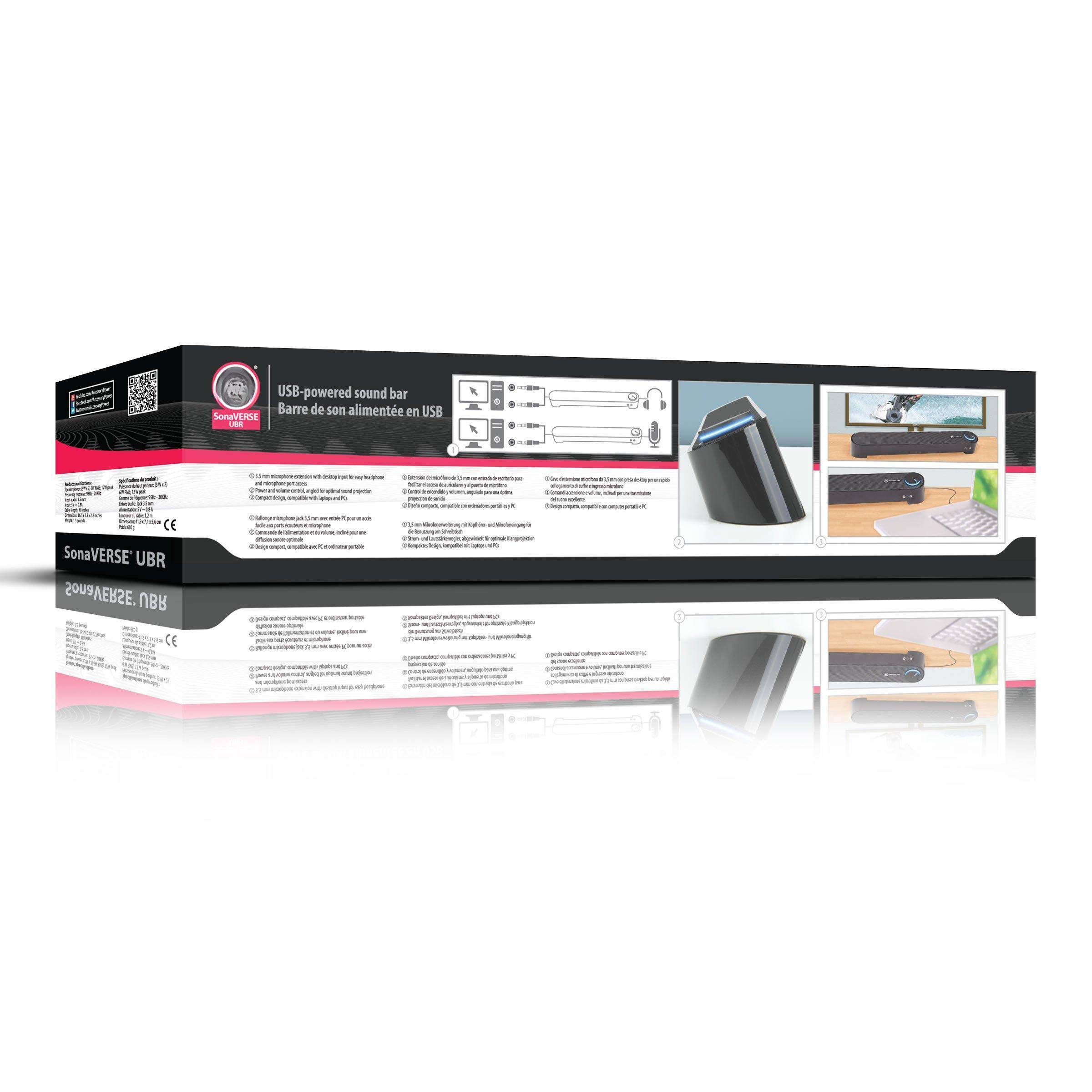 USB-powered sound bar  
Barre de son alimentée en USB  

SonaVERSE UBR  

CE  

SonaVERSE UBR  

CE