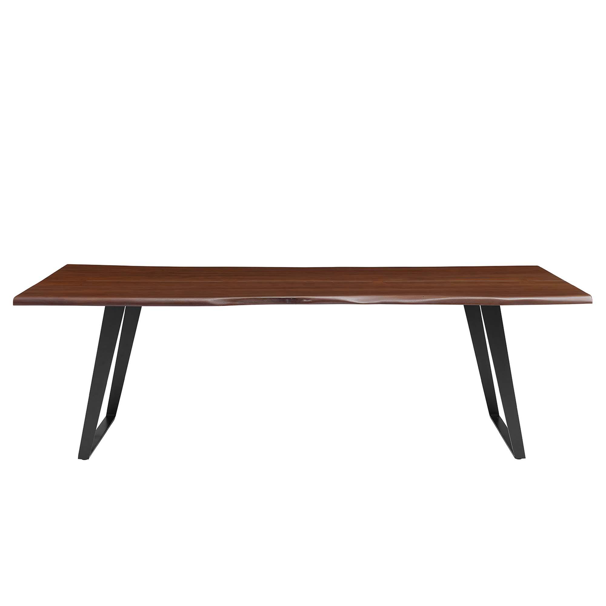 Alt View 4. Modway - Viggo 96" Live Edge Acacia Wood Acacia Wood Dining Table by Modway - Black Walnut.