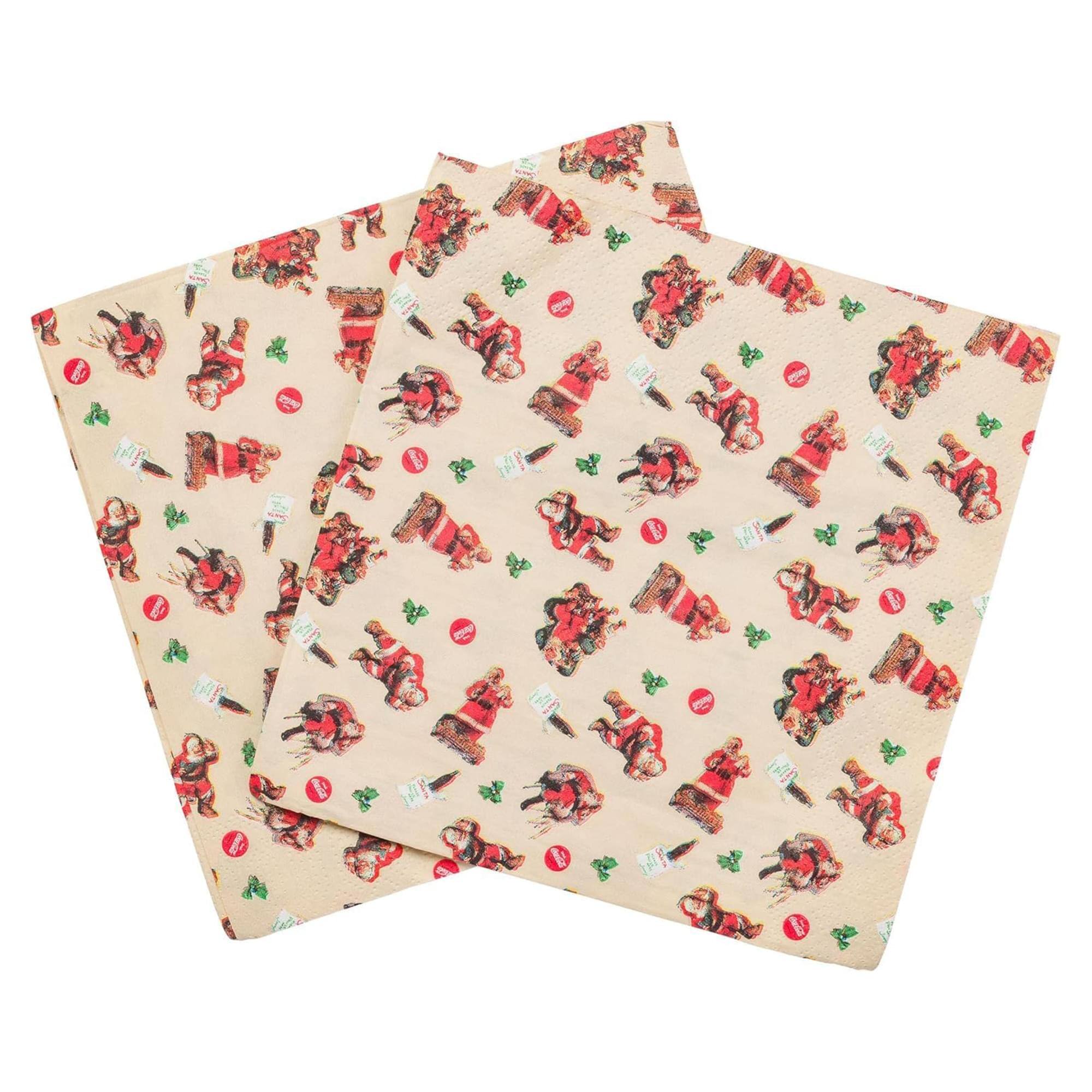 Alt View 3. Silver Buffalo - Coca Cola Santa 32-Piece Paper Napkin And Plate Party Pack - Multi-Colored.