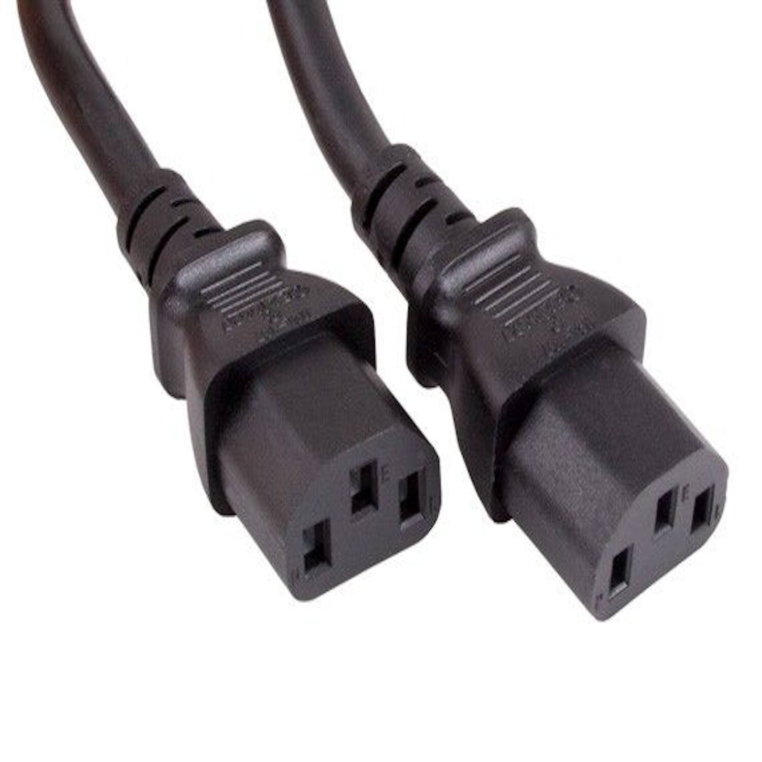 Left. Sanoxy - SANOXY Cables and Adapters; 6ft 16 AWG Universal Power Cord Splitter Cable (NEMA 5-15P to IEC320 C13 x 2), Black - Black.