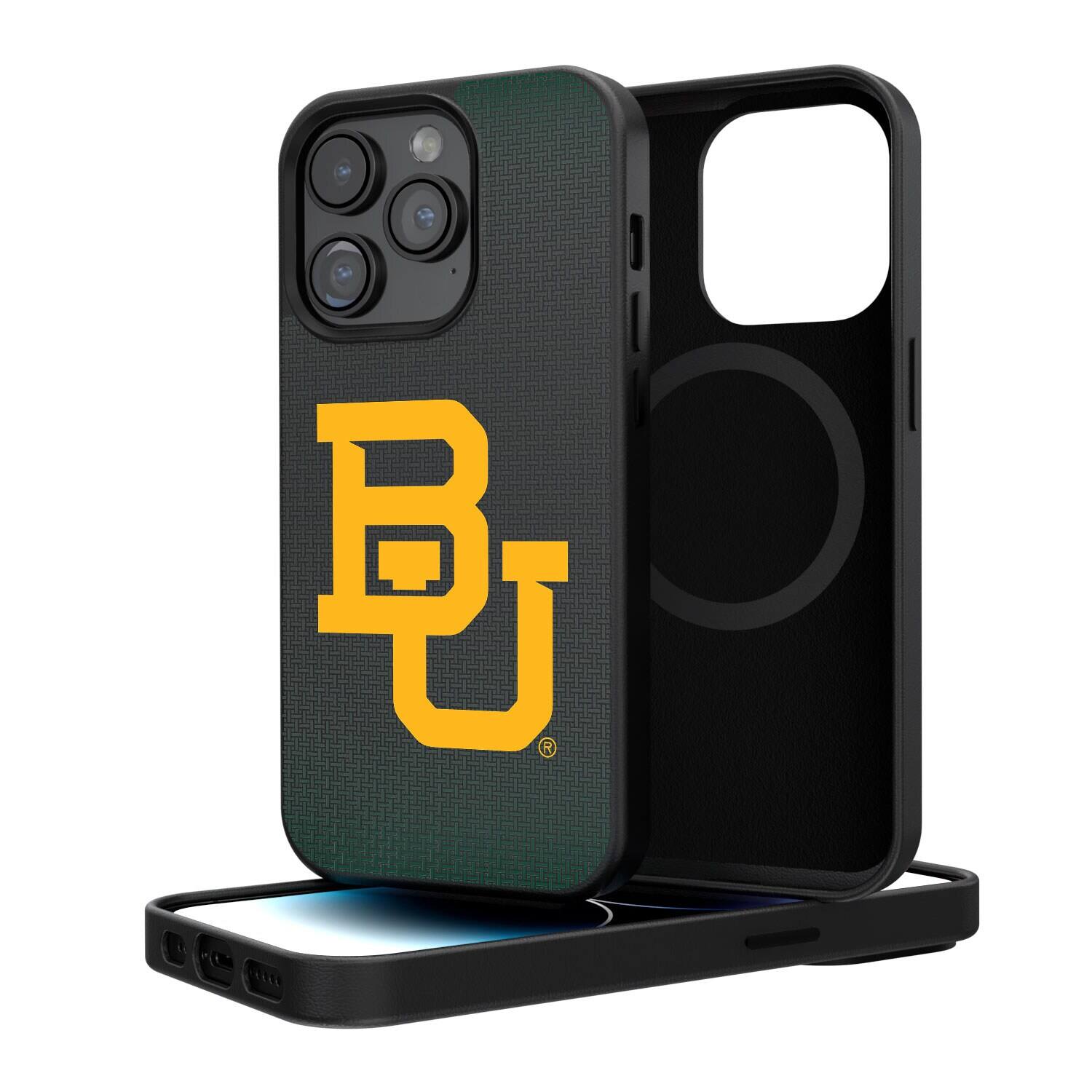 Keyscaper - NCAA - Baylor Bears Linen Logo iPhone Magnetic Bump Case - 16 Pro - Black price history on PriceWatchPro
