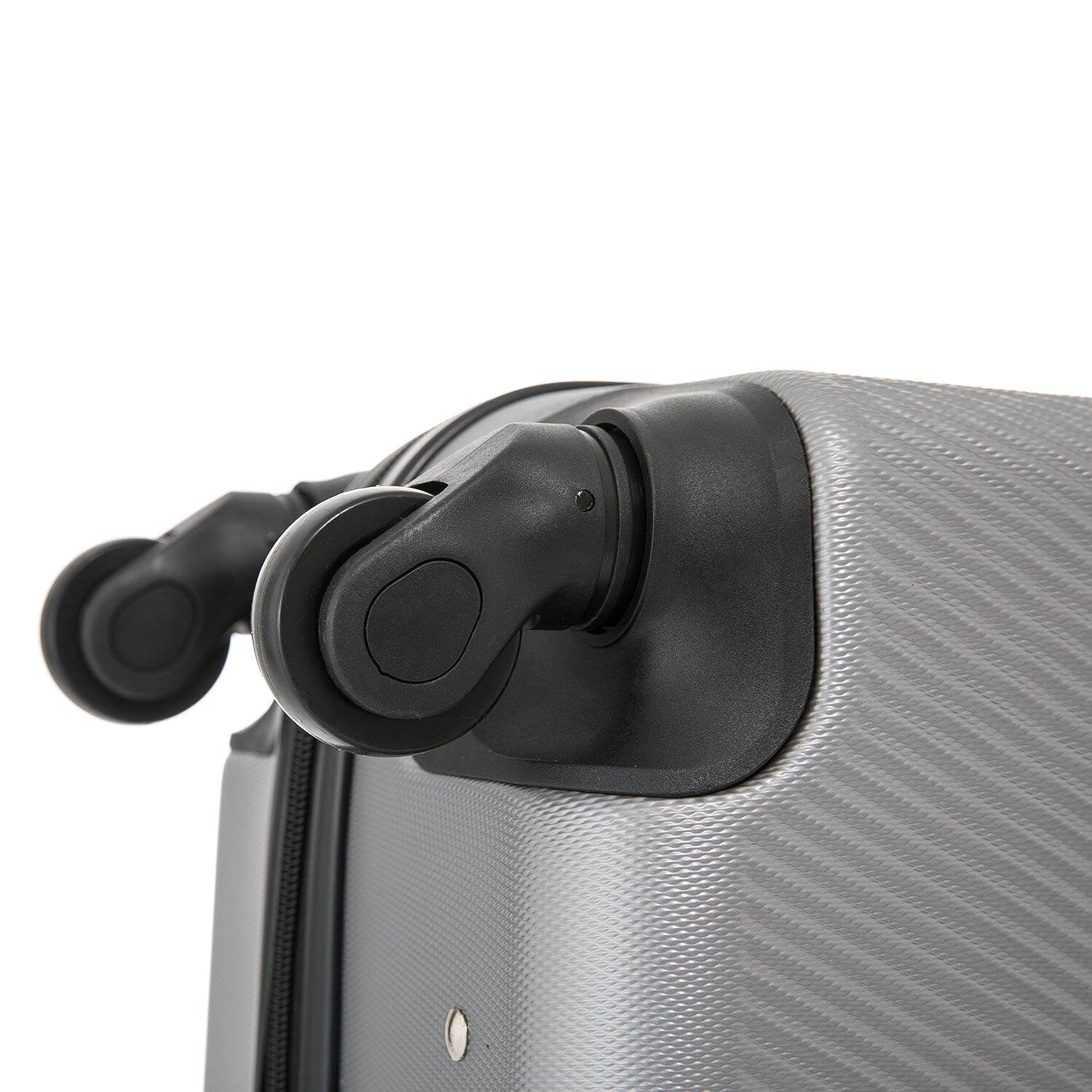 Alt View 3. DUKAP - Discovery Lightweight Hardside Spinner 3 Piece Luggage Set  20"/24"/28" - SILVER.