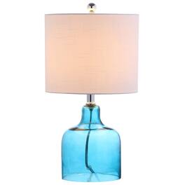 Jonathan Y - Gemma 19" Glass Bell LED Table Lamp - Moroccan Blue