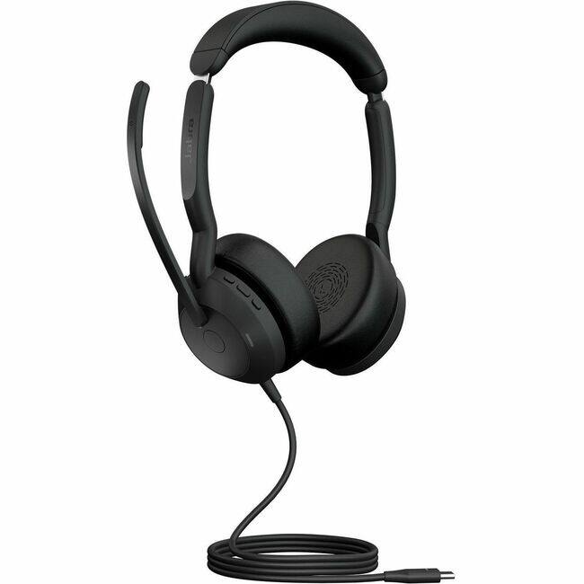 Front. Jabra - Jabra Evolve2 50 Headset - Microsoft Teams Certification - Stereo - USB Type C, USB Type A - Wired/Wireless - Bluetooth - Blue.