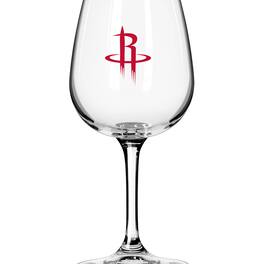 Logo Brands - Houston Rockets Logo 12oz. Stemmed Wine Glass - Multicolor