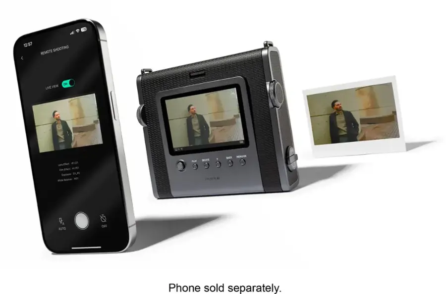The text on the image reads: "Phone sold separately."