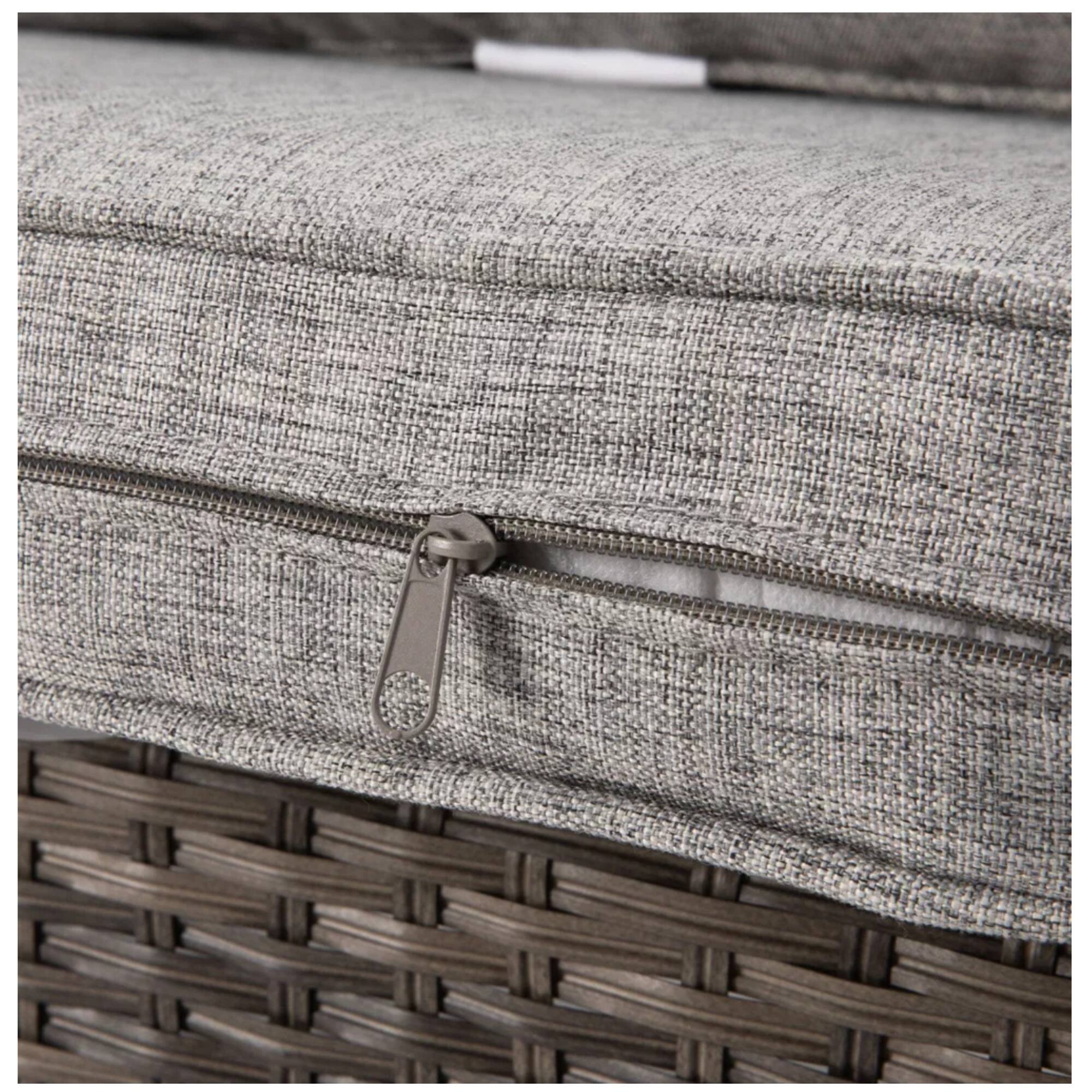 Alt View 2. Mondawe - 2-Piece Wicker Patio Conversation Set with Cushions & Coffee Table - Gray.