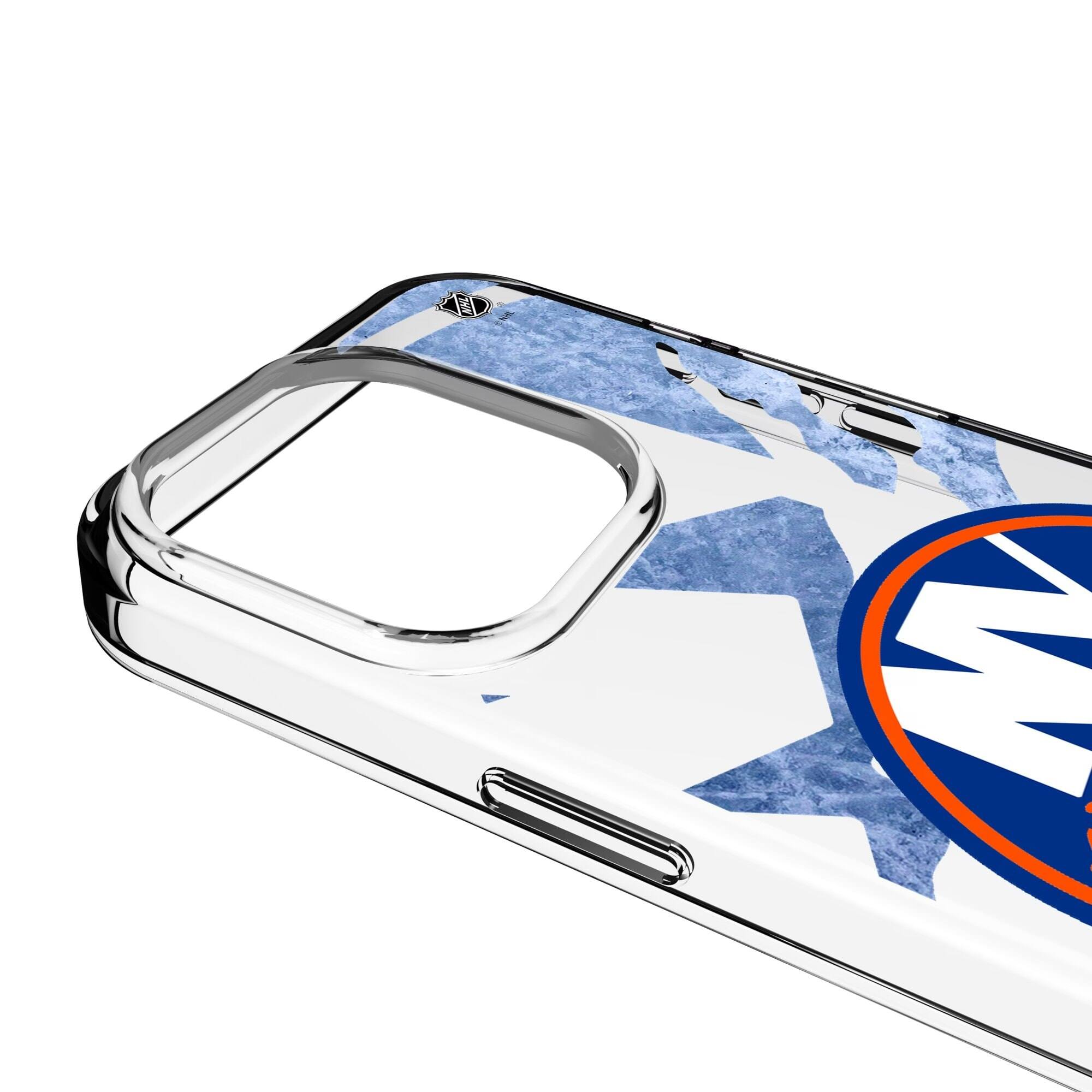 Alt View 2. Keyscaper - New York Islanders iPhone Clear Ice Case - 16e - Multicolor.