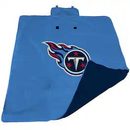 Logo Brands - Tennessee Titans 60'' x 80'' All-Weather XL Outdoor Blanket - Powder Blue