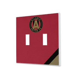 Keyscaper - Atlanta United FC Diagonal Stripe Design Double Toggle Lightswitch Plate - Multicolor