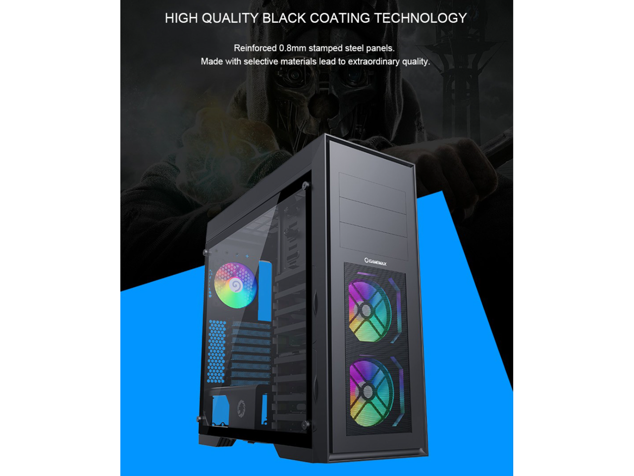 HIGH QUALITY BLACK COATING TECHNOLOGY

Reinforced 0.8mm stamped steel panels. Made with selective materials lead to extraordinary quality.