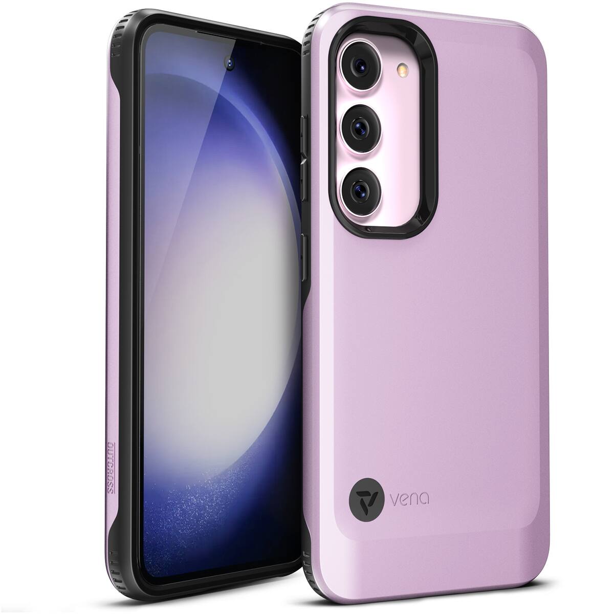 Vena - OutCross for Samsung Galaxy S23 Case with Military Grade Dual Layer Drop Protection - Lavender Purple - Multicolored